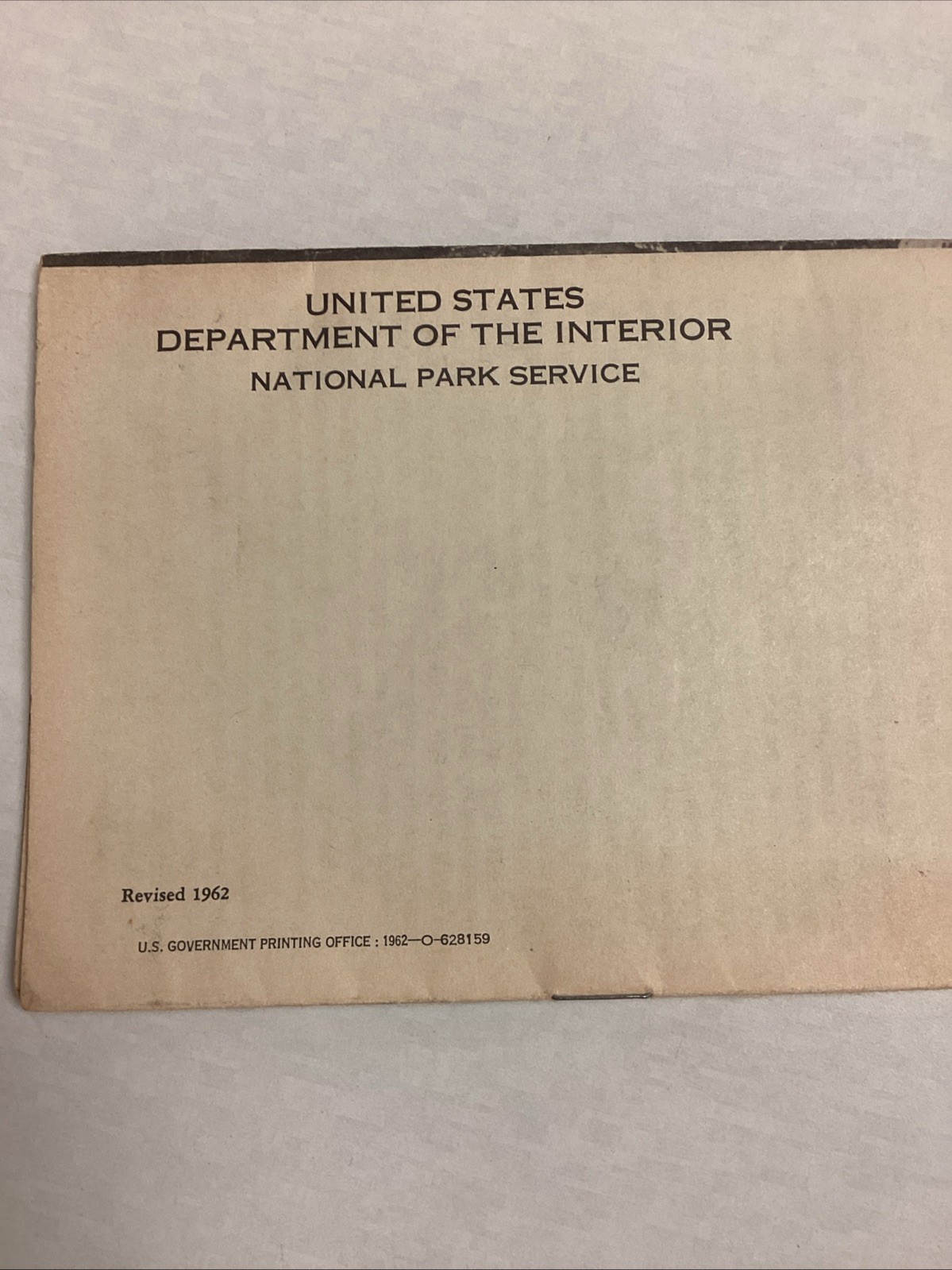 Yellowstone National Park – Vintage Original Brochure/Map – 1962