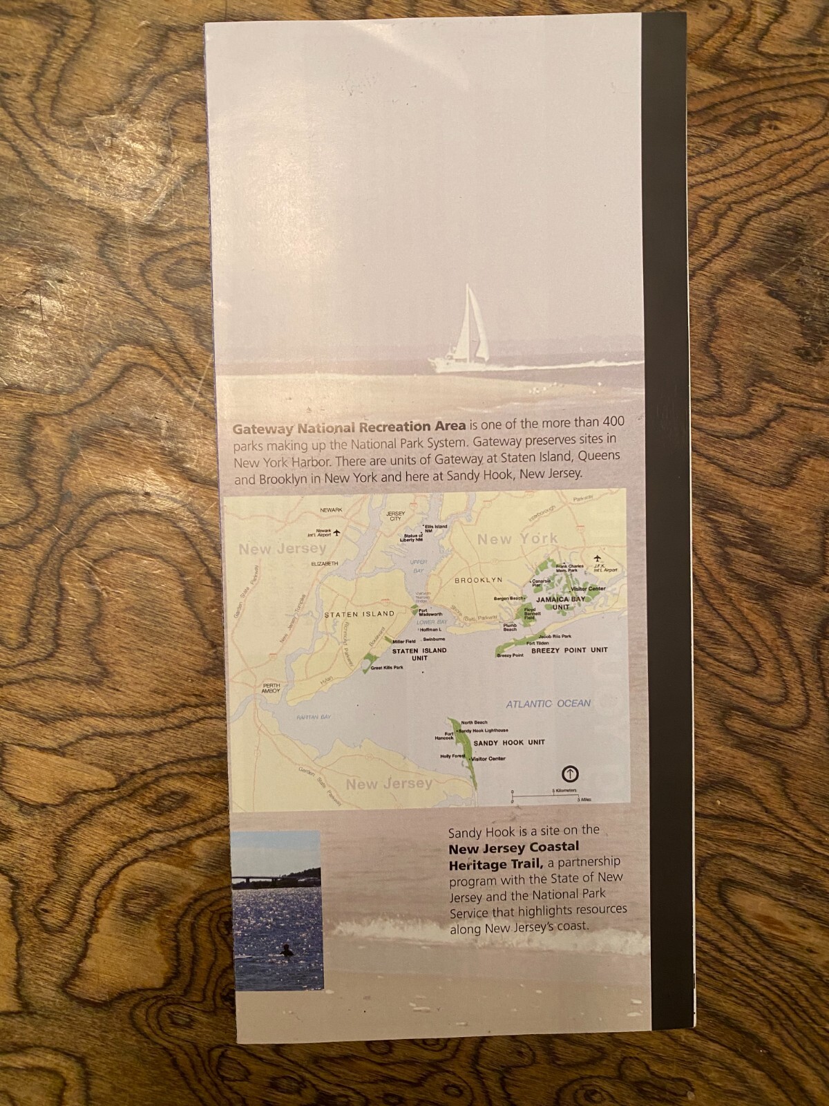 Sandy Hook New Jersey National Park Brochures Set of 2 Multi-Fold 8 Panels Each