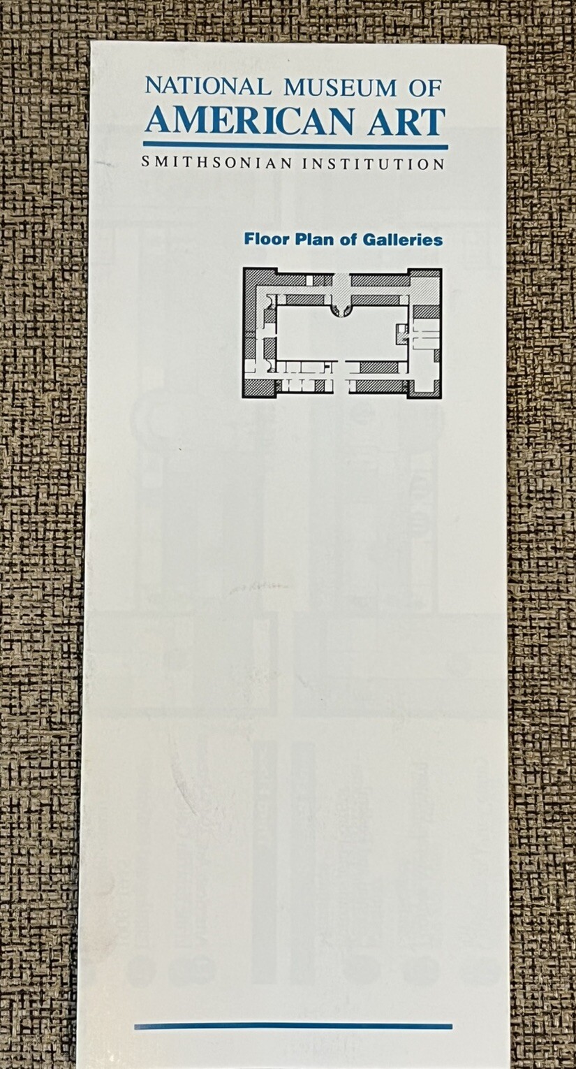 NATIONAL MUSEUM OF AMERICAN ART GALLEY GUIDE – SMITHSONIAN INSTITUTION 1980’s