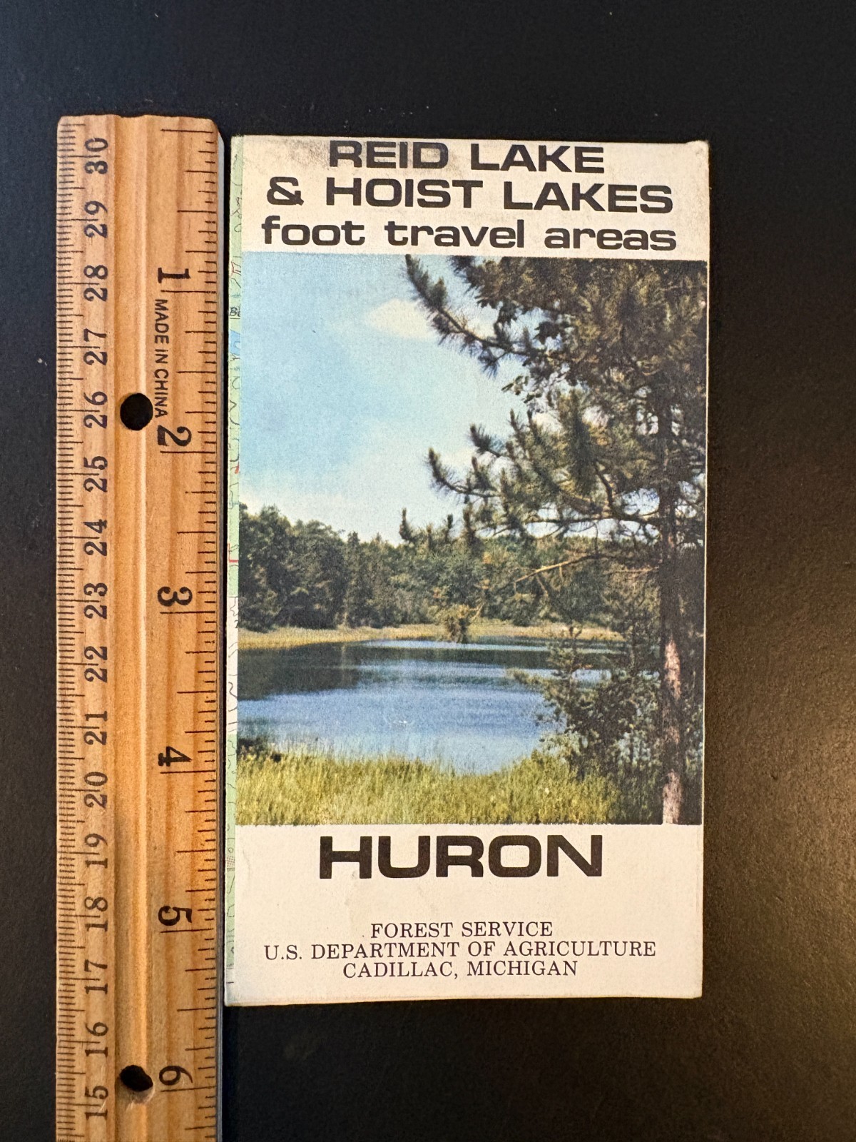 1980 Reid Lake & Hoist Lakes Foot Travel Areas Huron Michigan Brochure, Ephemera