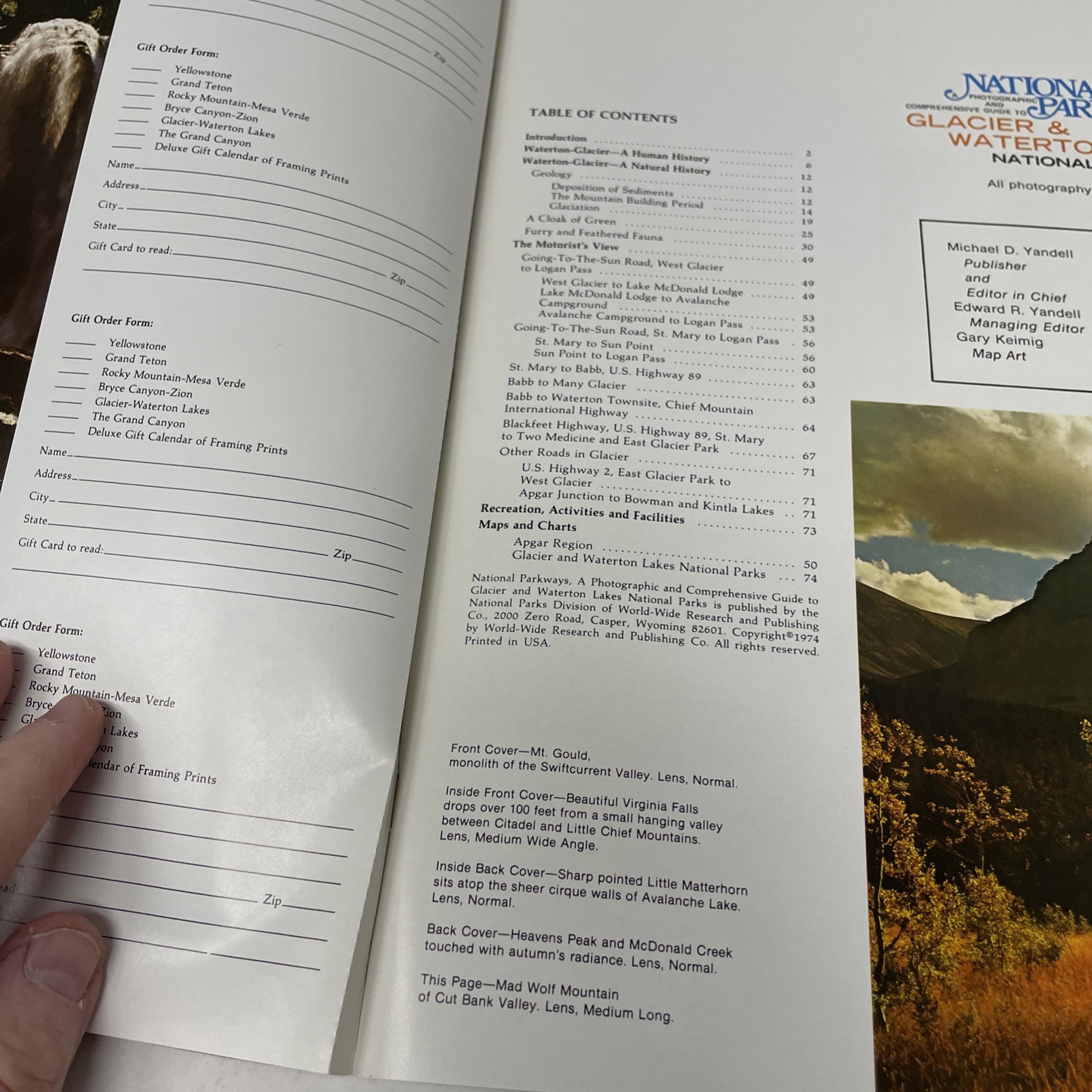 Vintage Travel Guide – National Parkwasy Glacier & Waterton Lakes 1974