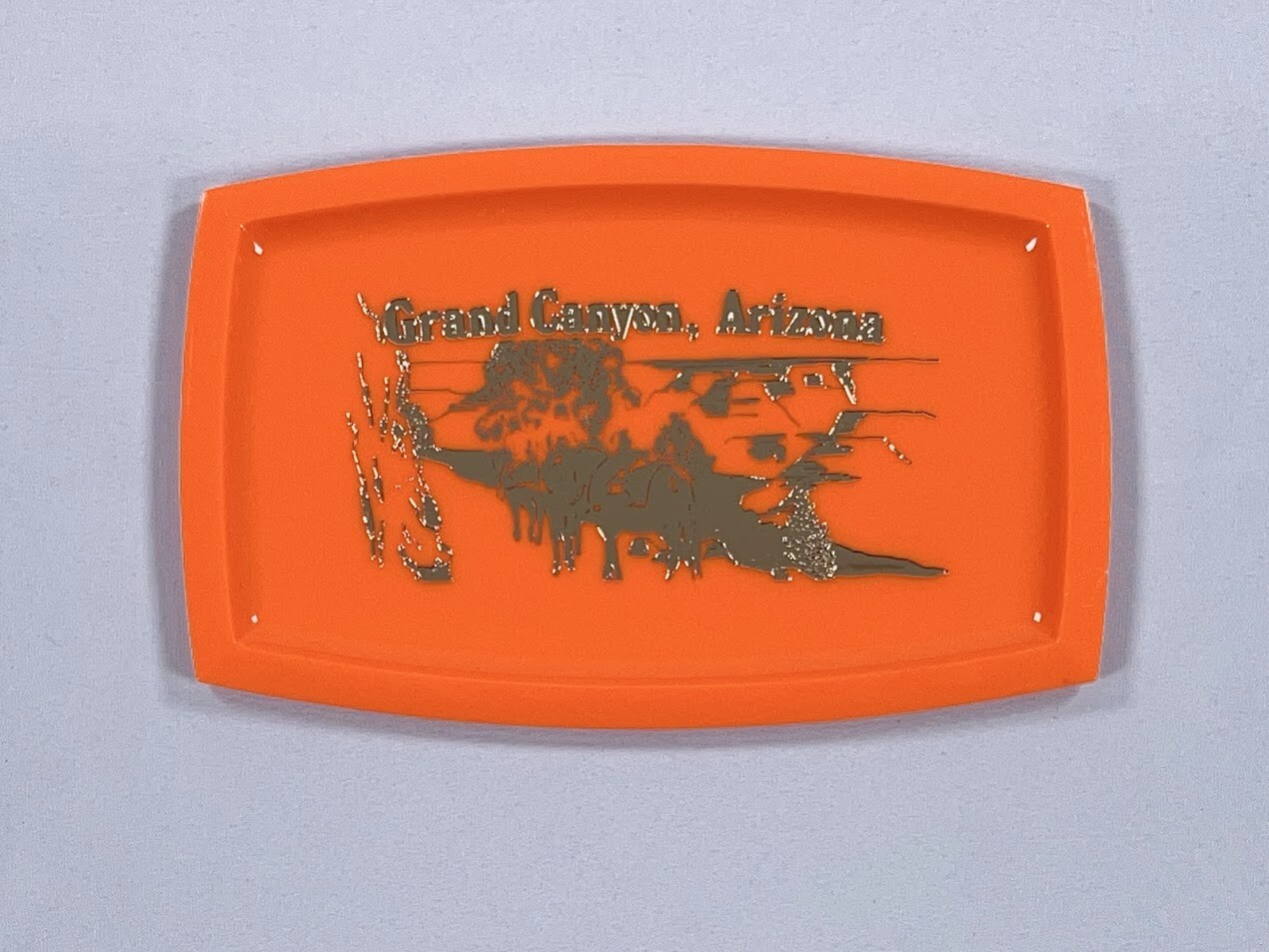Vintage Grand Canyon Tray – Orange Plastic Souvenir 8″x5″ Excellent Condition