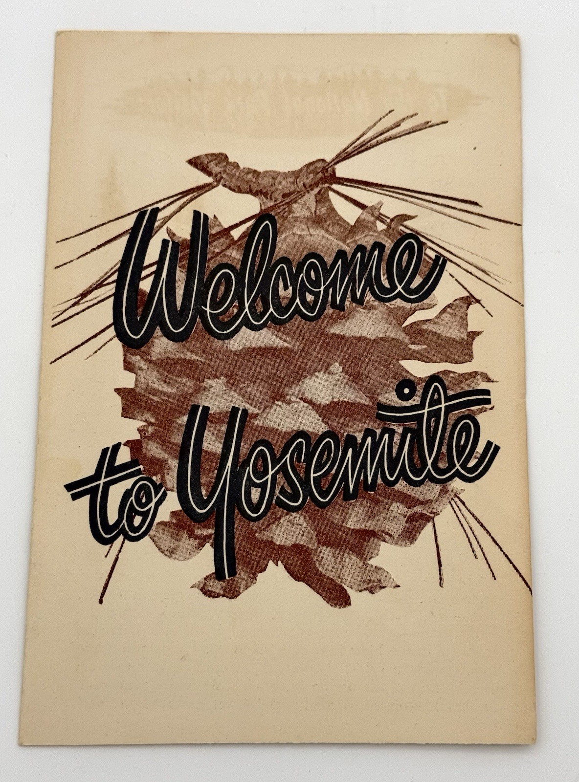 Vintage Yosemite National Park Brochure w/ Original Parking Pass – 1954 Ephemera