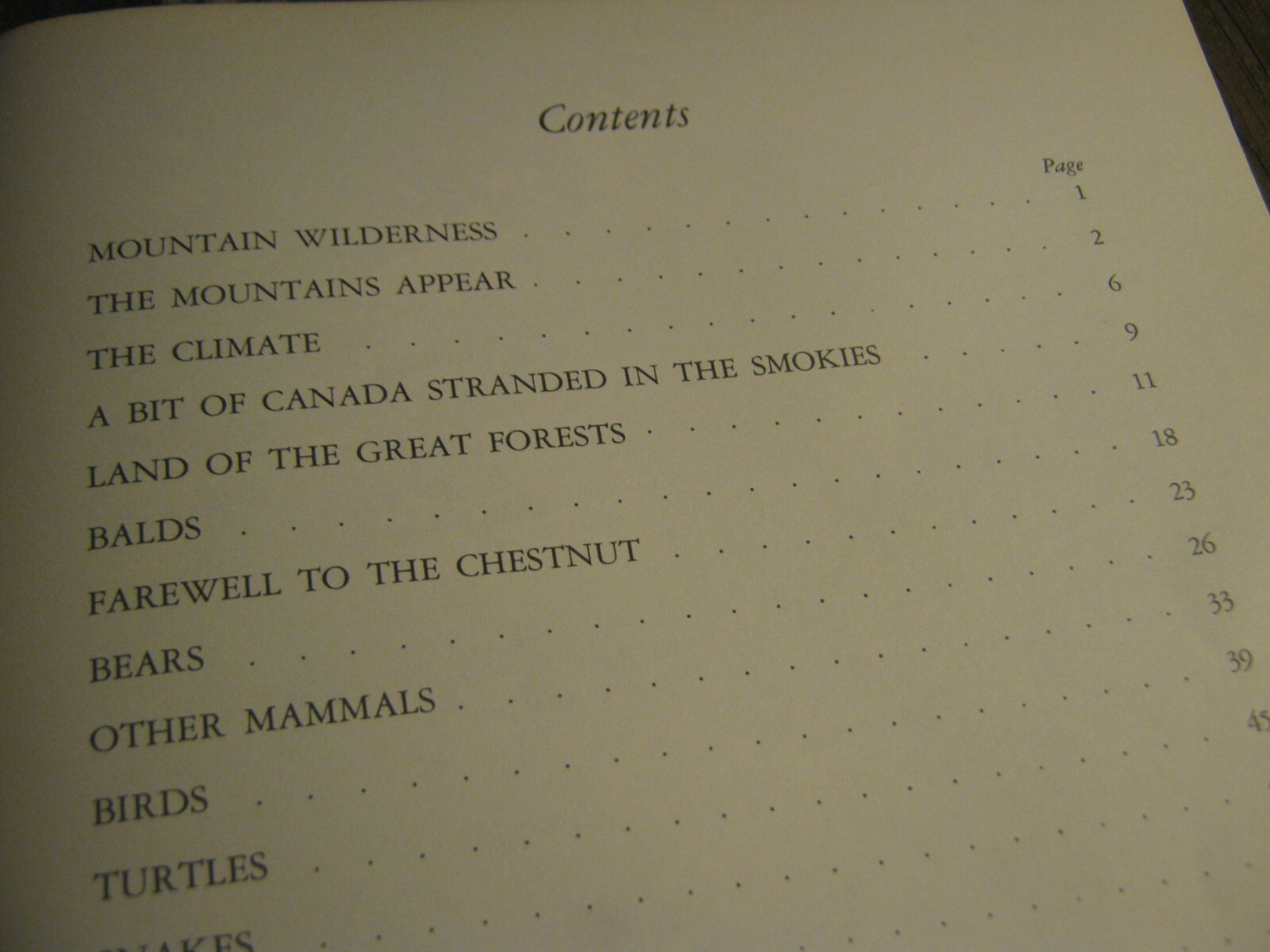 1961 Great Smokey Mountains National Park North Carolina Tennessee handbook Map