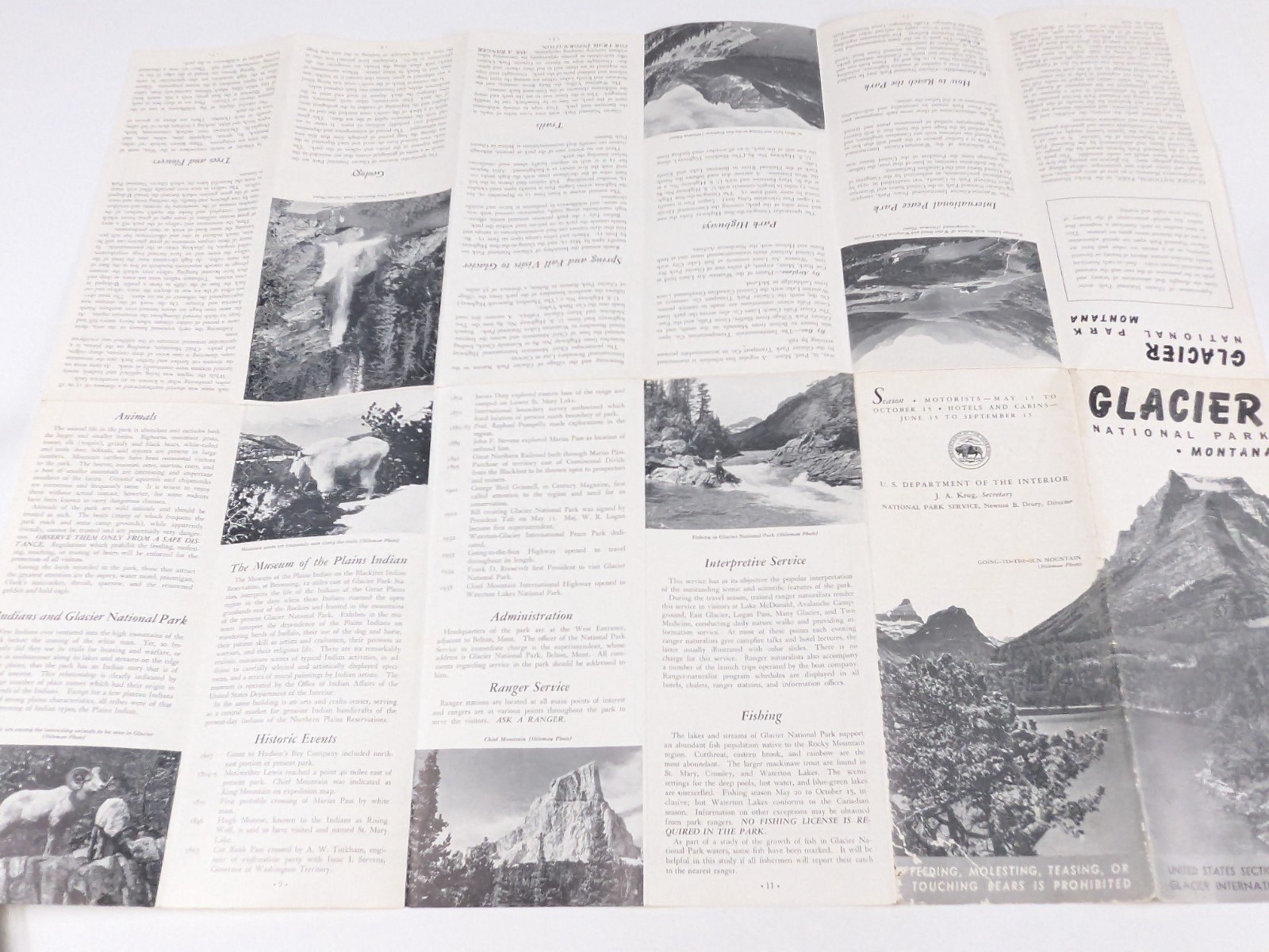 C1940-50s – Glacier National Park Pamphlet – B14