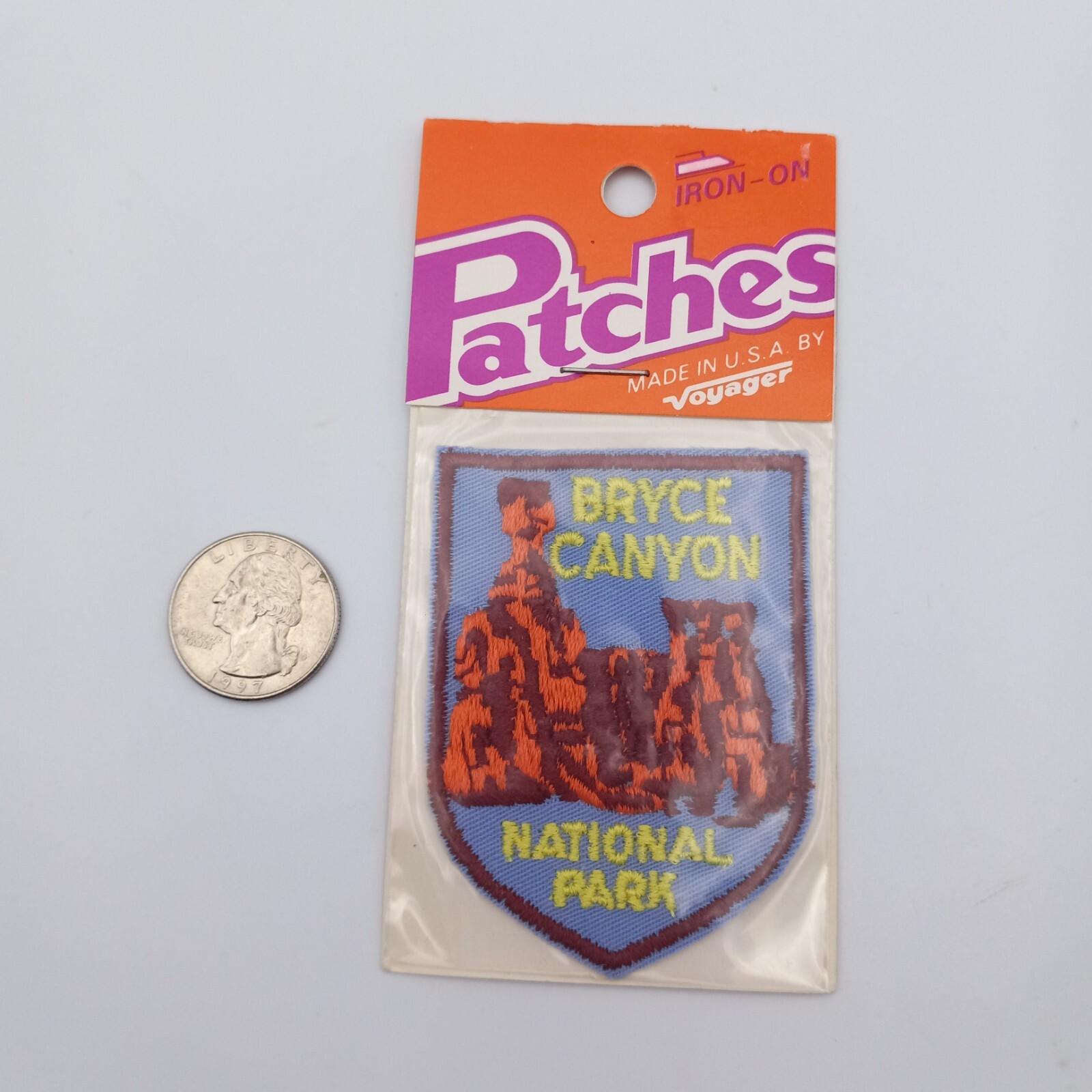 Vintage Bryce Canyon National Park Iron On Patch By Voyager Souvenir USA Made