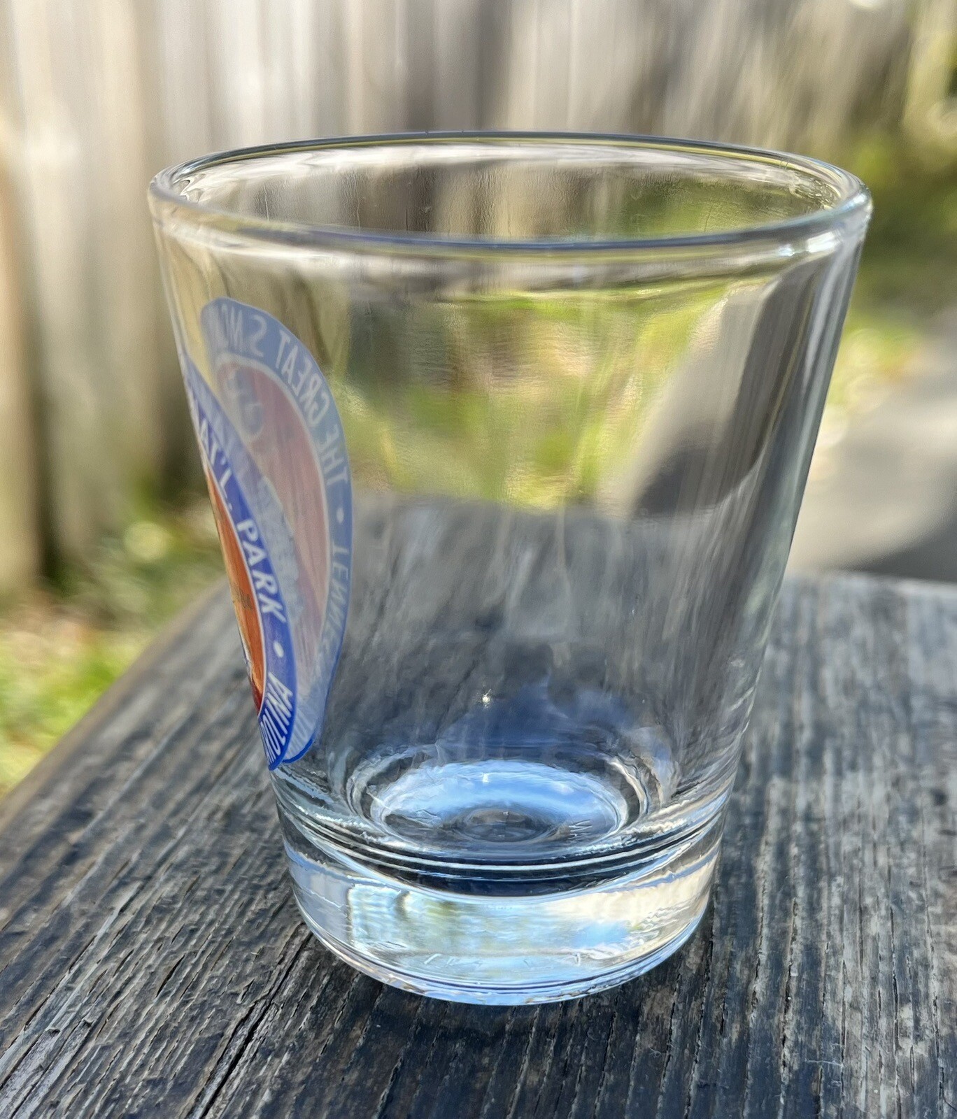 Great Smoky Mountains Nat’l Park 50th Anniversary Shot Glass Vintage 1984 NC TN