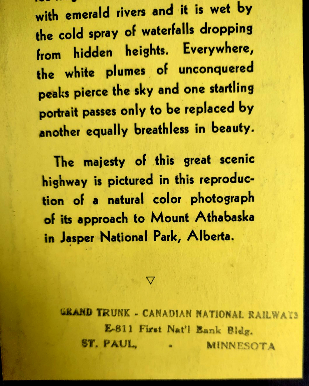 Vintage Jasper National Park in The Canadian Rockies Travel Guide dated 1938