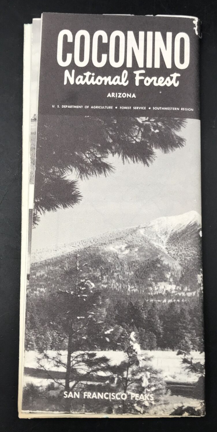 VTG 1968 Coconino National Forest Arizona Map US Dept of Agriculture