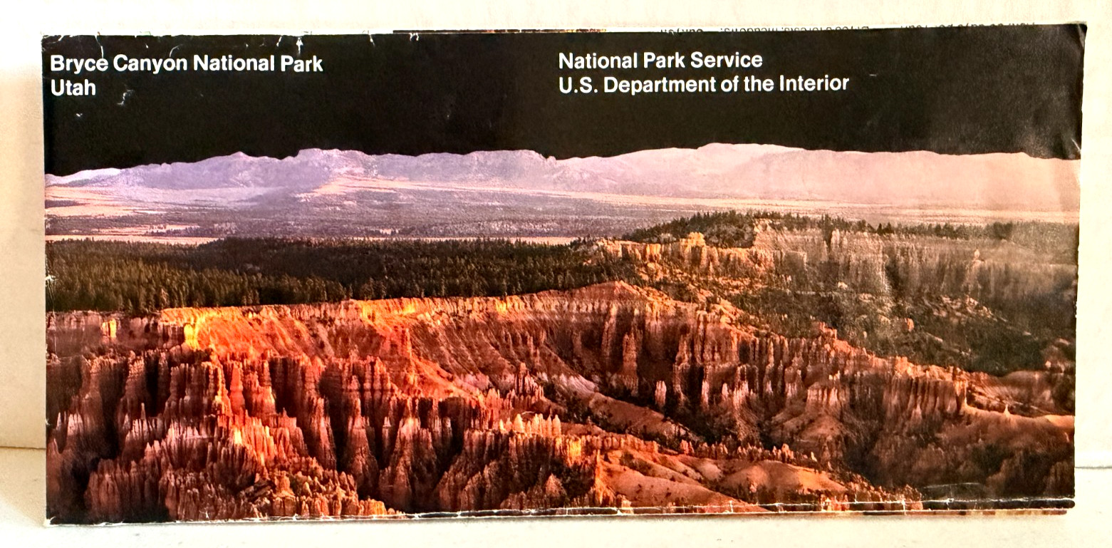 Vintage Bryce Canyon National Park Official Map and Guide US Dept of Interior!