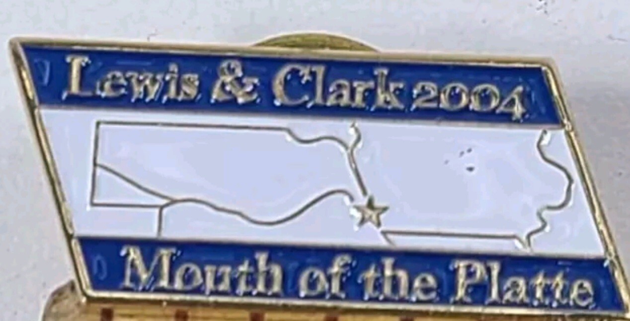 Lewis & Clark National Historic Trail Lapel Pin ‘Mouth of the Platte’ 2004 Star