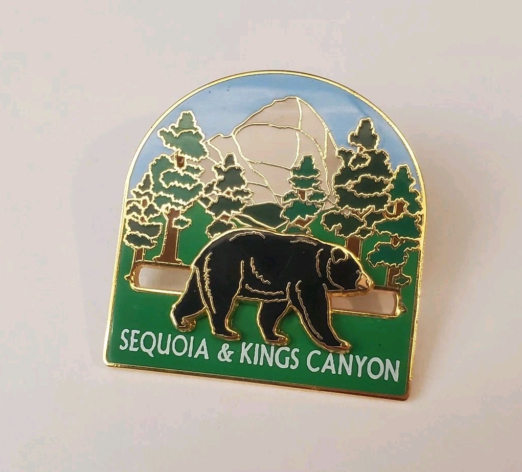 SEQUOIA & KINGS CANYON National Park Souvenir Collectible Lapel Moving Bear Pin