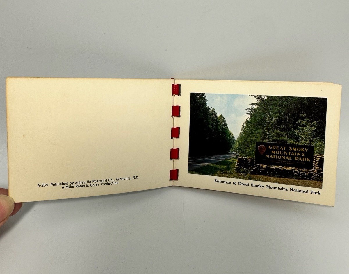 Vintage Great Smoky Mountains National Park Souvenir Photo Booklet Asheville