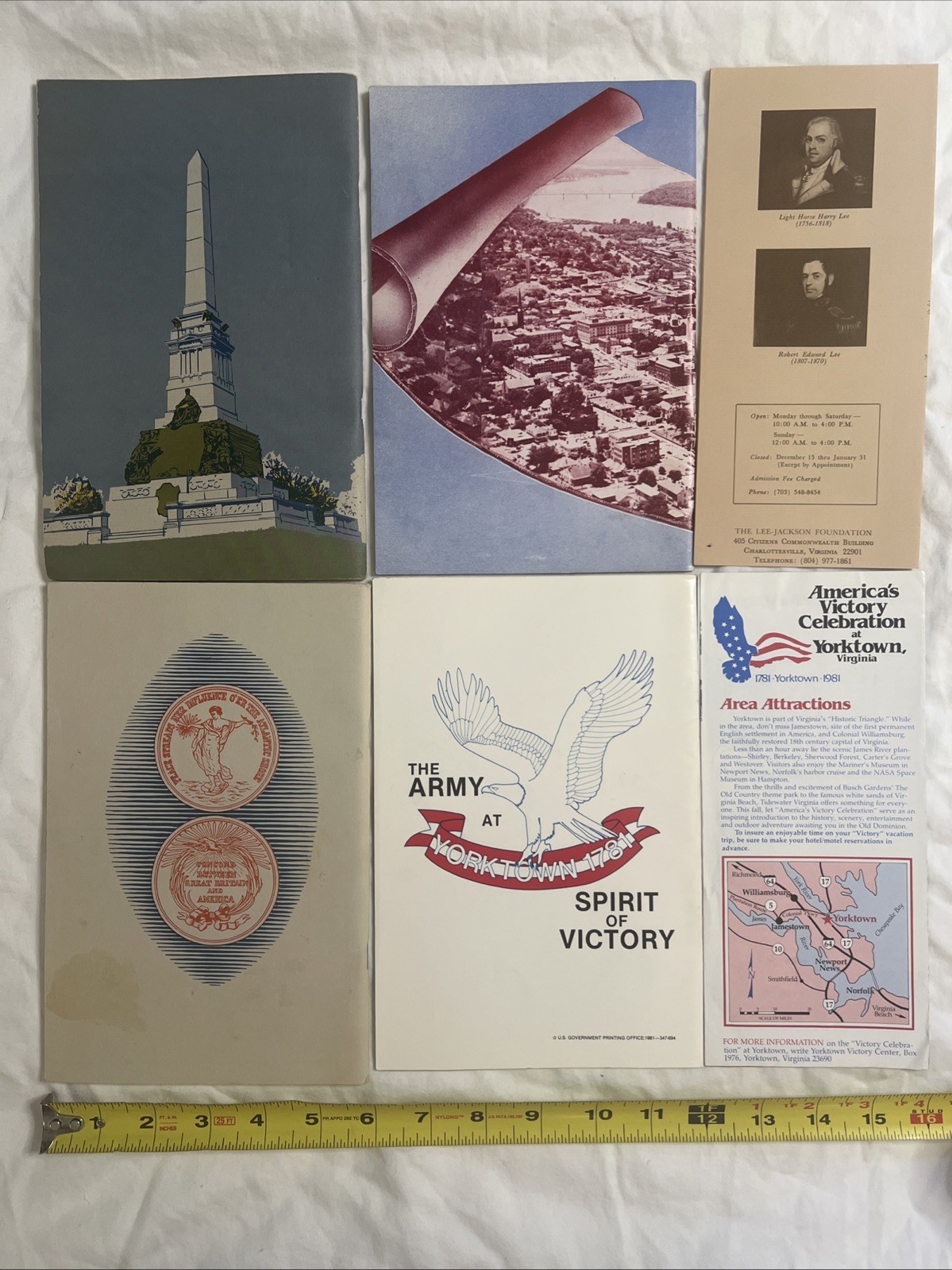 Vintage Lot Of 6 American Civil Revolutionary War Brochures Vicksburg Chalmette