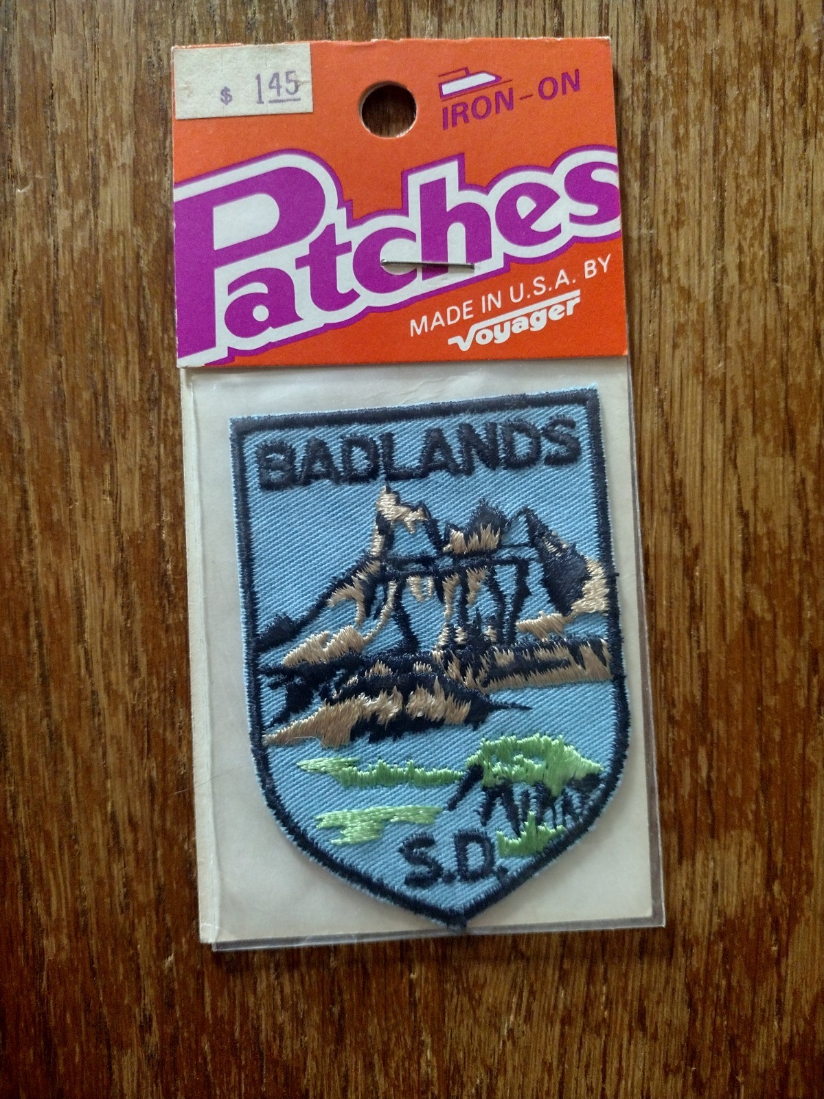 NIP Badlands National Park South Dakota Souvenir Blue Voyager Iron-on Patch