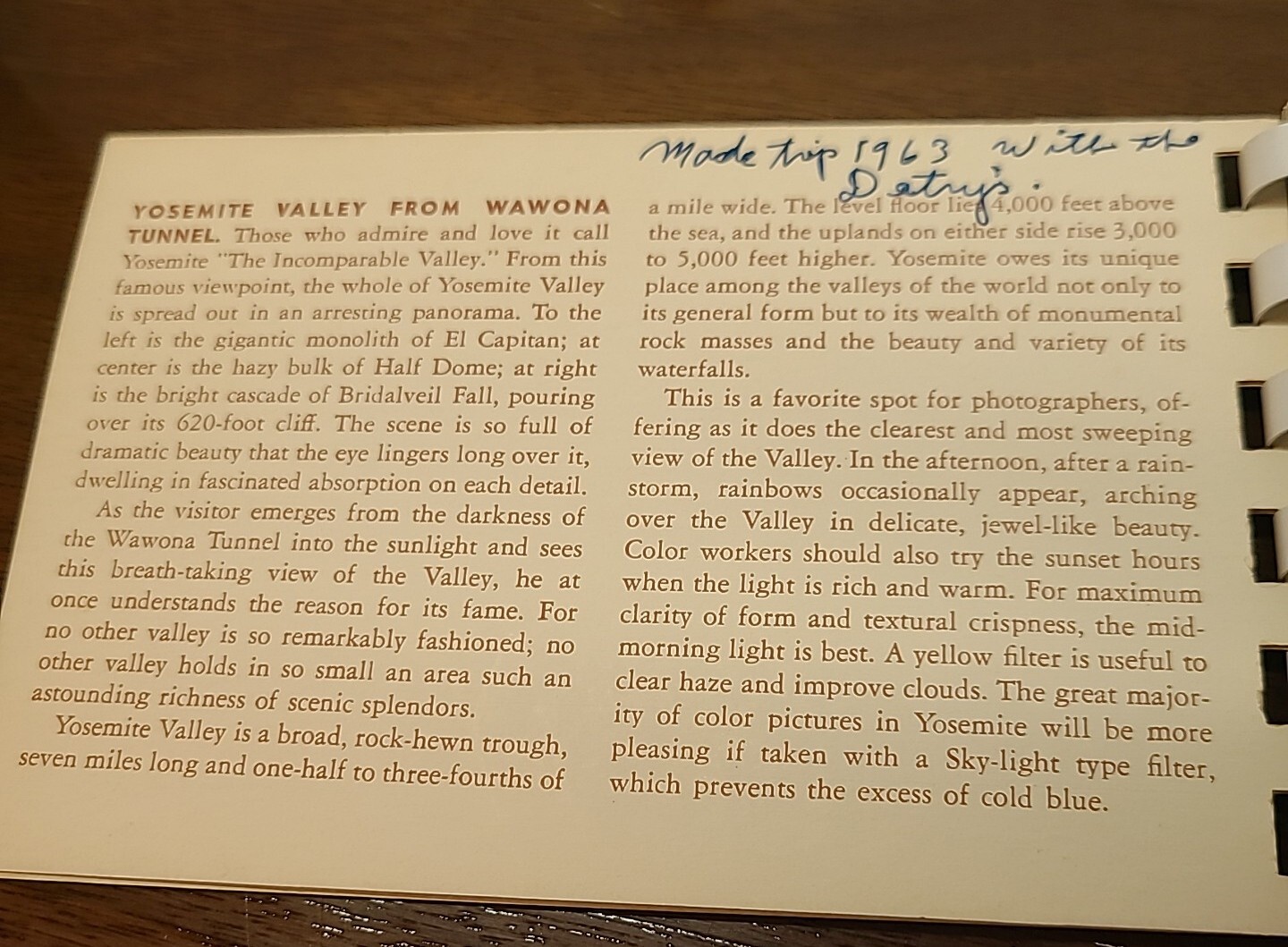 Vtg Yosemite National Park Color Album Prints 1953/Photo Guide 1955/Pers. Photos