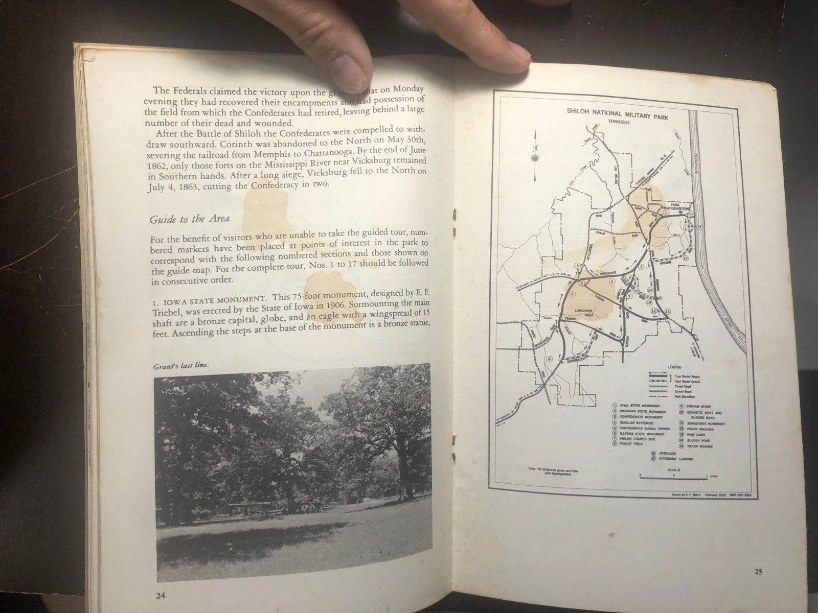 VINTAGE Shiloh National Military Park Booklet / 1961