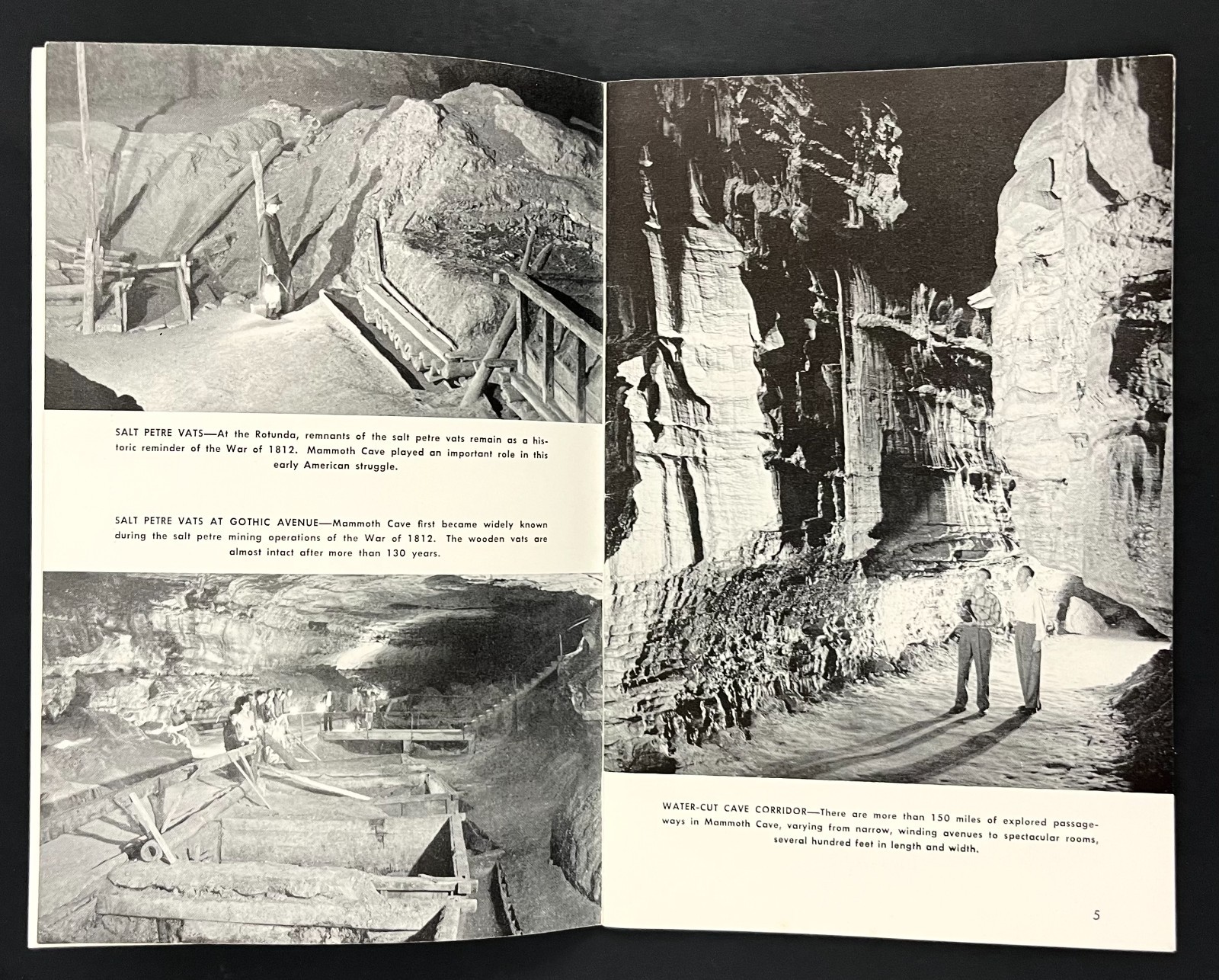 1962 Mammoth Cave National Park Kentucky Pictorial Study Vintage Travel Booklet