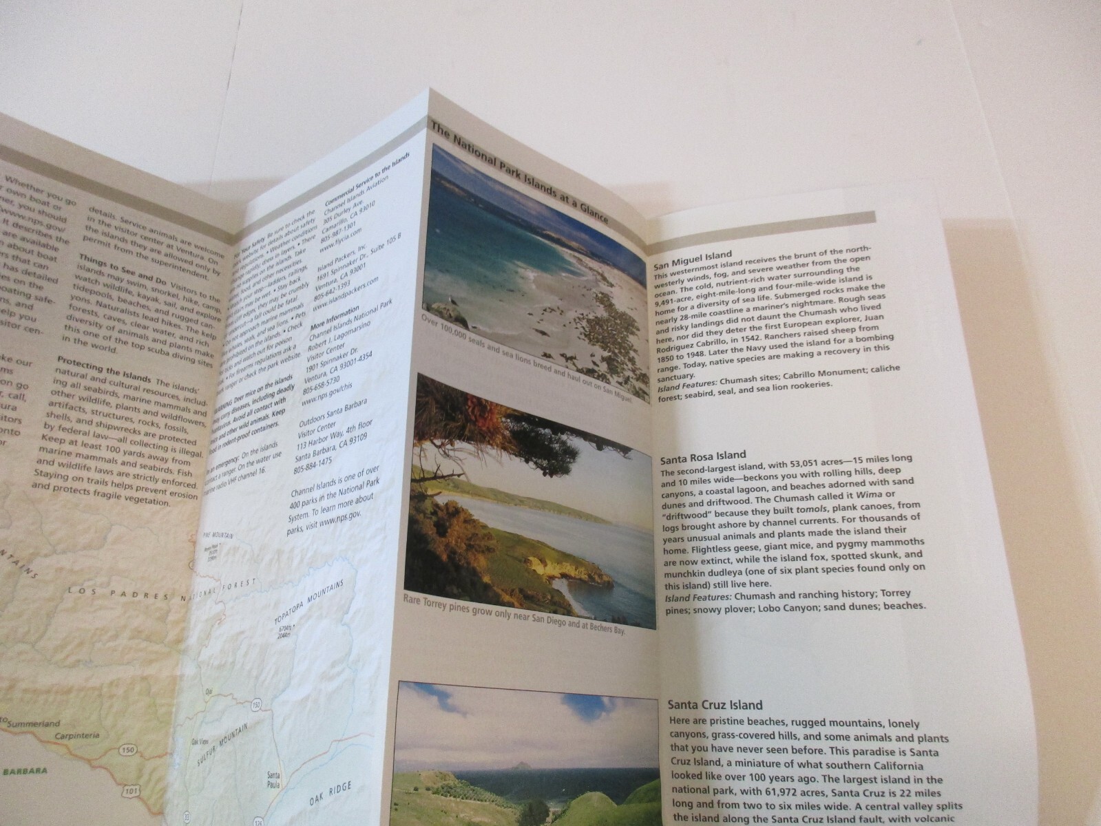 2017 Channel Islands California National Park System Brochure Map Guide~B24