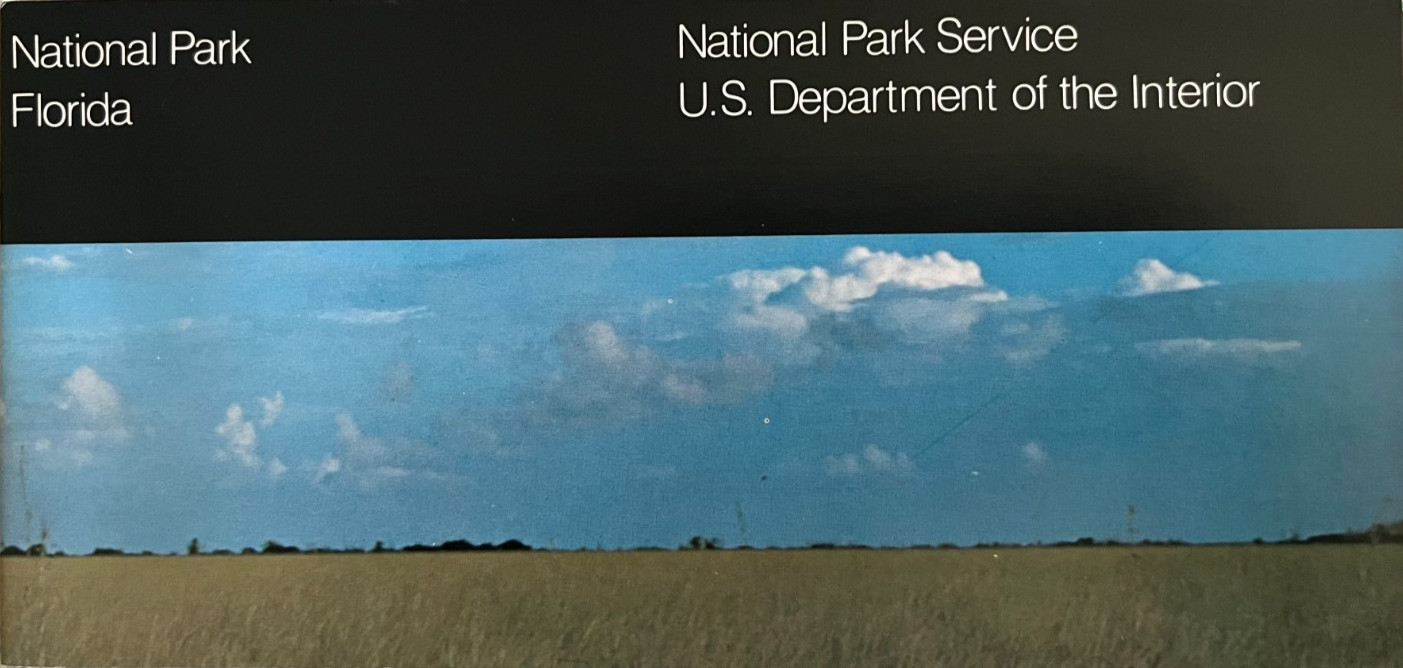 Vintage 1987 EVERGLADES NP – FL NATIONAL PARK SERVICE UNIGRID BROCHURE/MAP