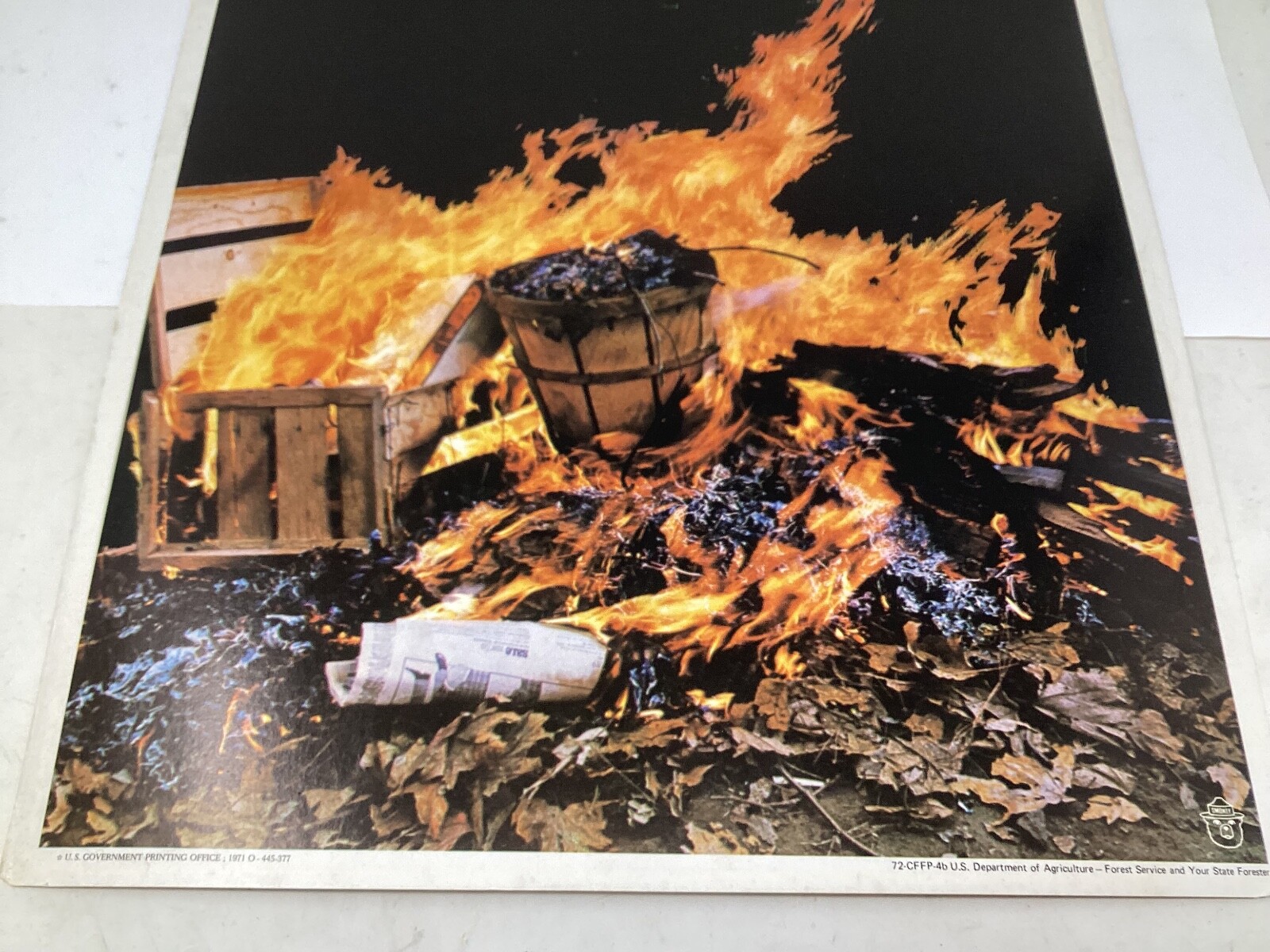 Vintage 1971 Don’t Let Fire Get Away From You Poster Environmental Fire Prevent
