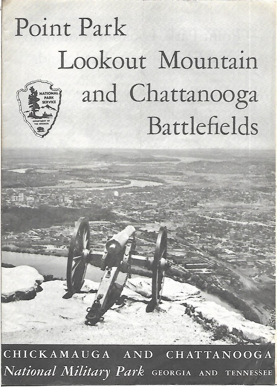 1961 Civil War Map Brochure POINT PARK LOOKOUT MOUNTAIN CHATTANOOGA BATTLEFIELDS