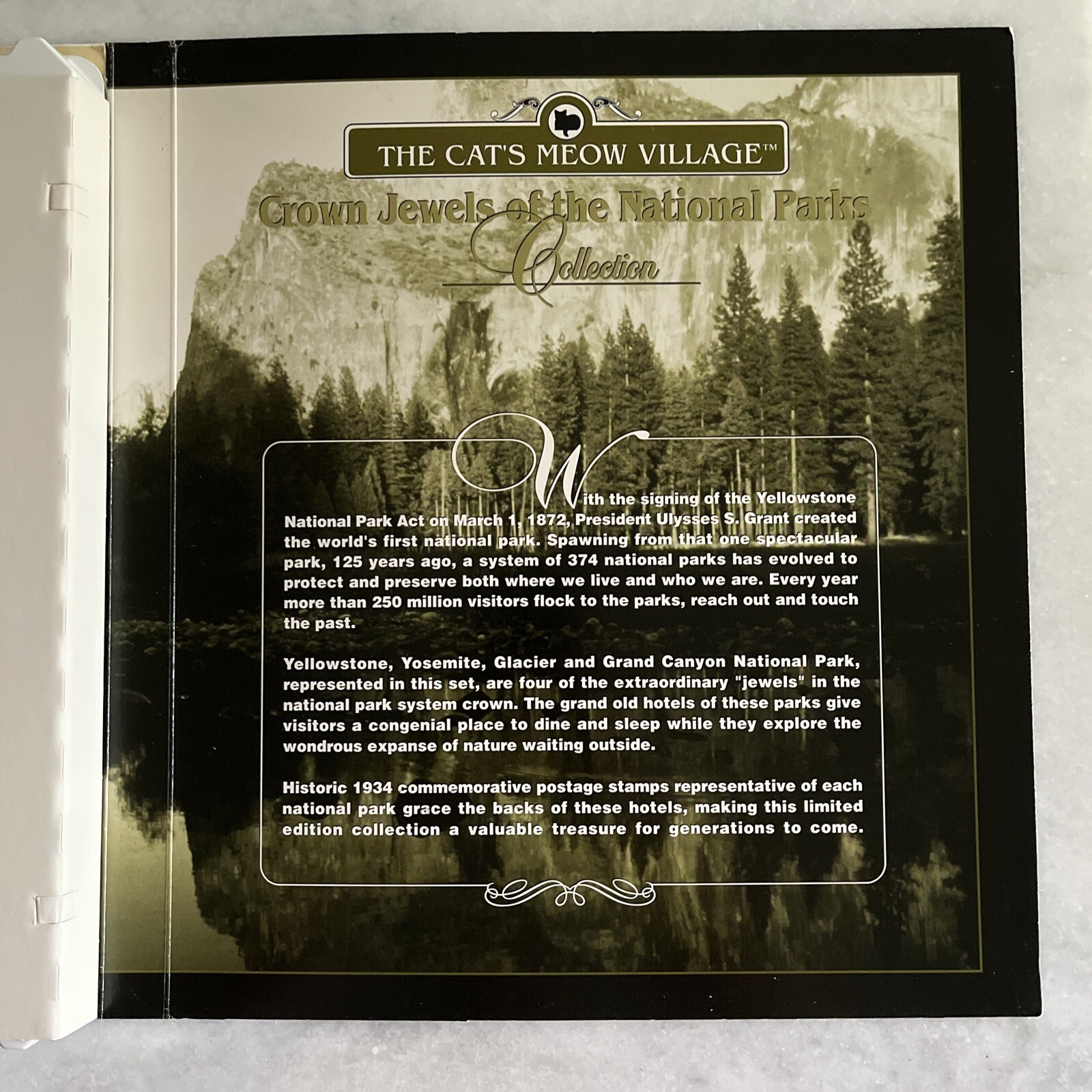 THE CAT’S MEOW VILLAGE-CROWN JEWELS OF THE NATIONAL PARKS COLLECTION Hand Signed