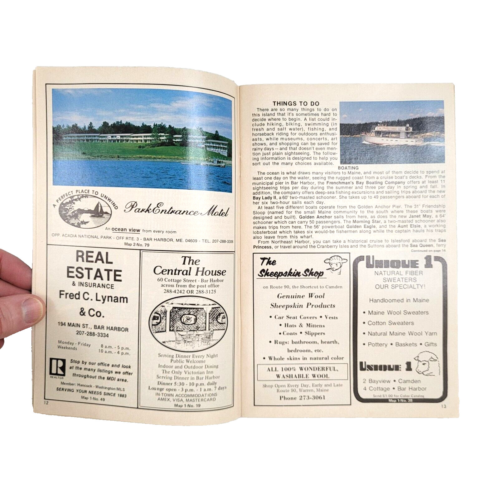 Summer 1985 Mt. Desert Island Guide Brochure Acadia National Park Bar Harbor ME