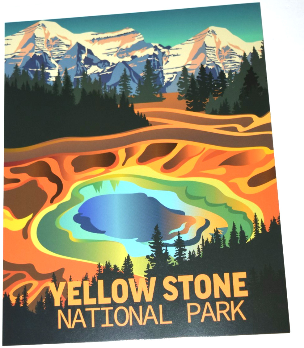 NPS COLOR TRAVEL POSTERS “YELLOWSTONE & YOSEMITE NtL Parks” (8.00″ x 9.75″)