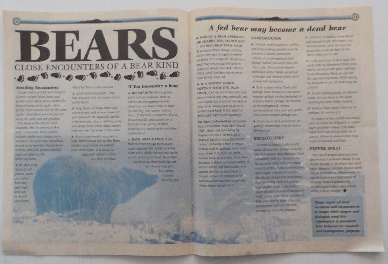 Lot of 2 Vintage 1999 Denali National Park Souvenir Newspapers/Visitor Guides 