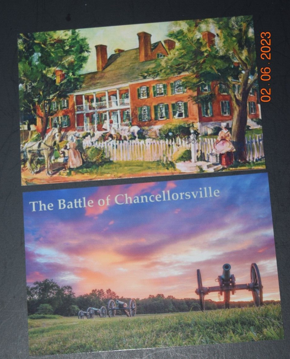 Set Of Five (5) “BATTLE OF CHACELLOSVILLE,” Color Post Cards (4″ x 6″), New 36