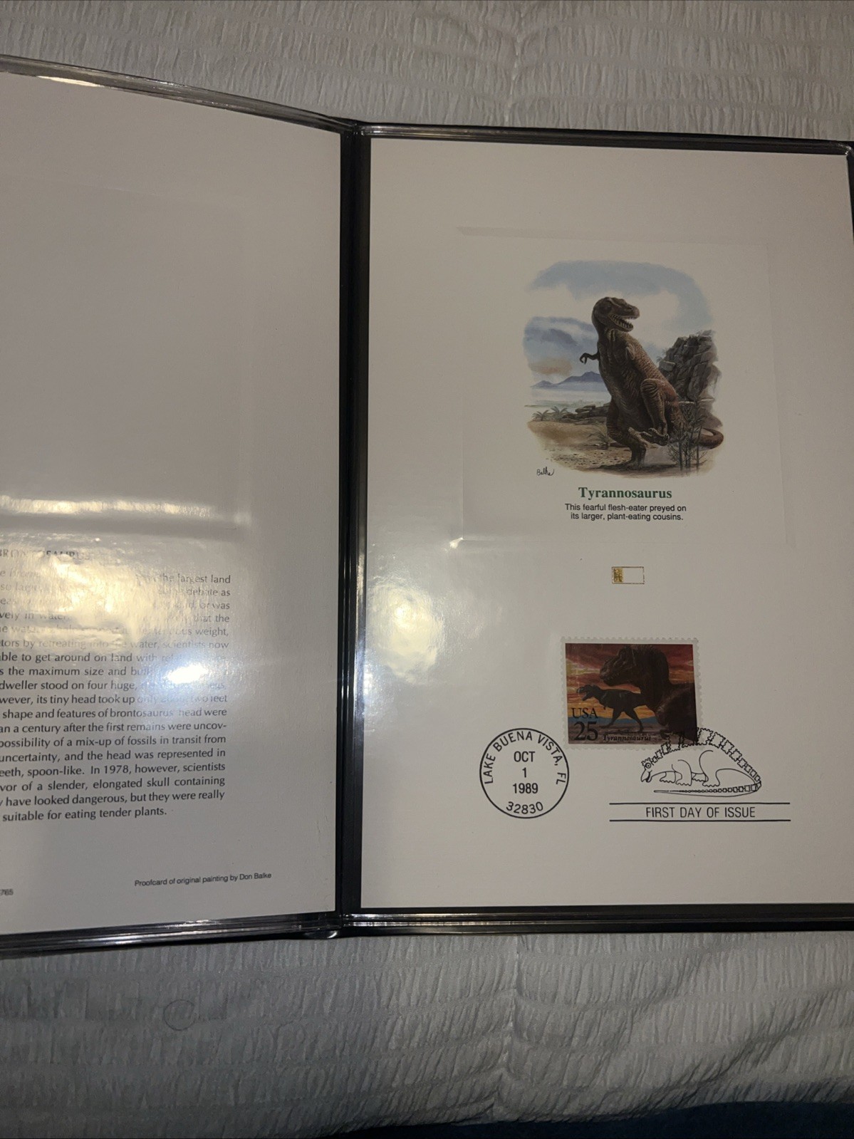 Prehistoric Animals – & First Day Cover Set Dinosaur Stamps