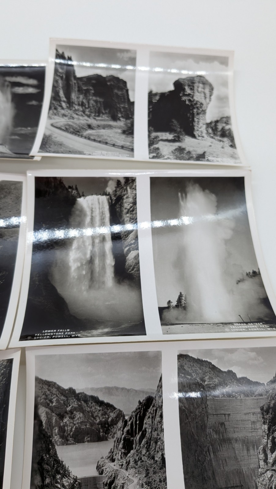 LOT OF SIXTEEN (16) VINTAGE LUCIER STUDIO PHOTOS OF YELLOWSTONE SHOSHONE PROJECT