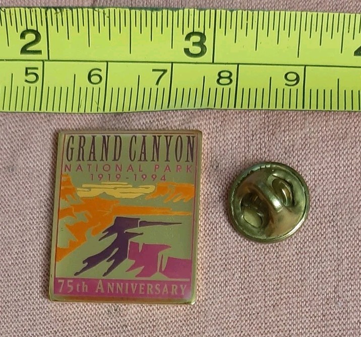 Vtg Grand Canyon National Park 1919-1994 75th Anniversary Souvenir Hat Lapel Pin