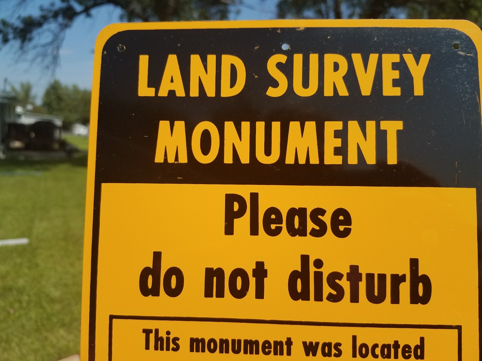 NOS Original Land Survey Monument Metal Sign National Forest Service 54-9