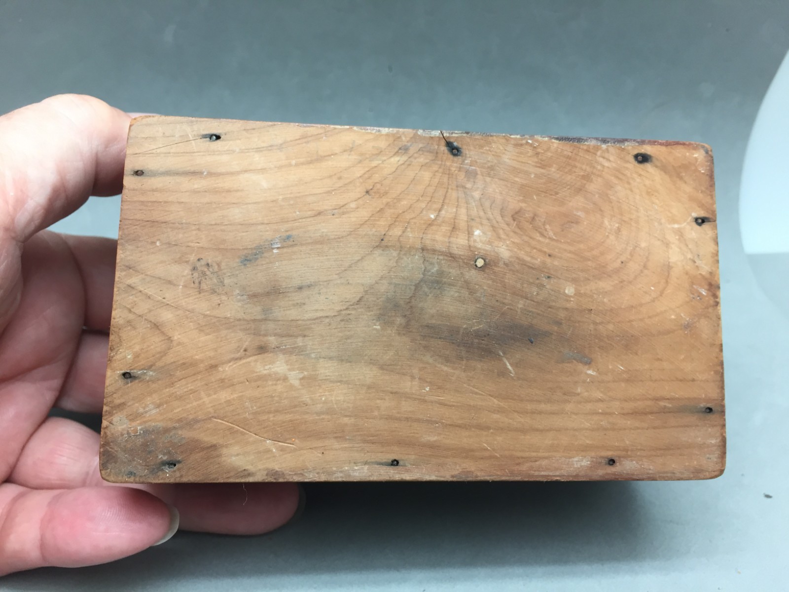 Souvenir Yellowstone National Park Trinket Box Cedar Wood Hinged Vintage 6″