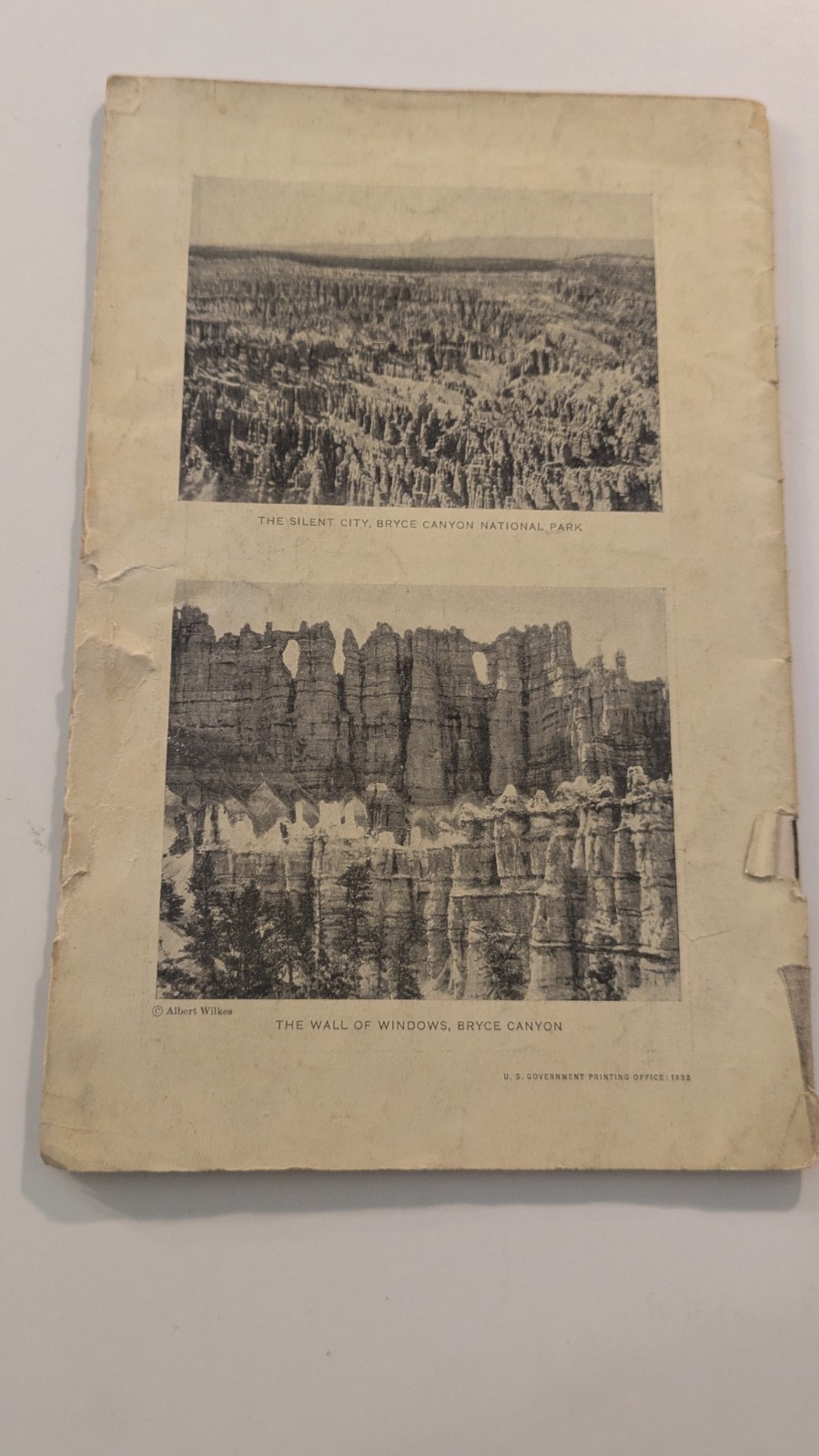 1932 Zion & Bryce Canyon Utah National Parks Brochure National Park Service