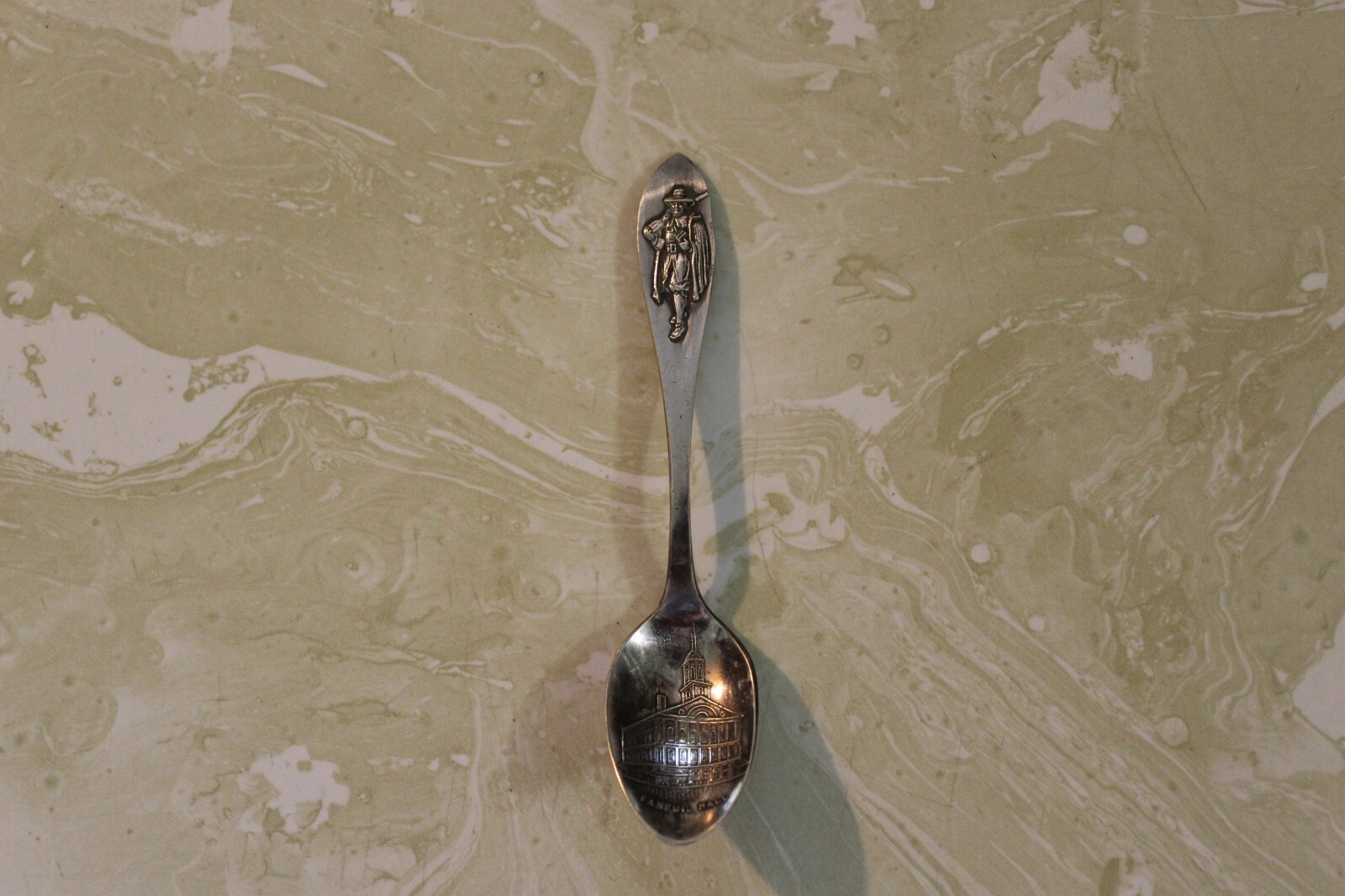 SMALL SILVER PLATED SPOON FROM FANEUIL HALL BOSTON NATIONAL HISTORIC SITE