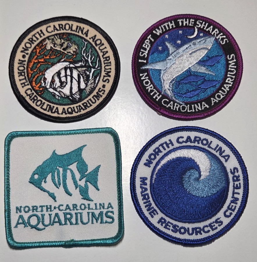 Lot of 4 NC Aquarium & Marine Resources Cente NC Aquarium Patches North Carolina