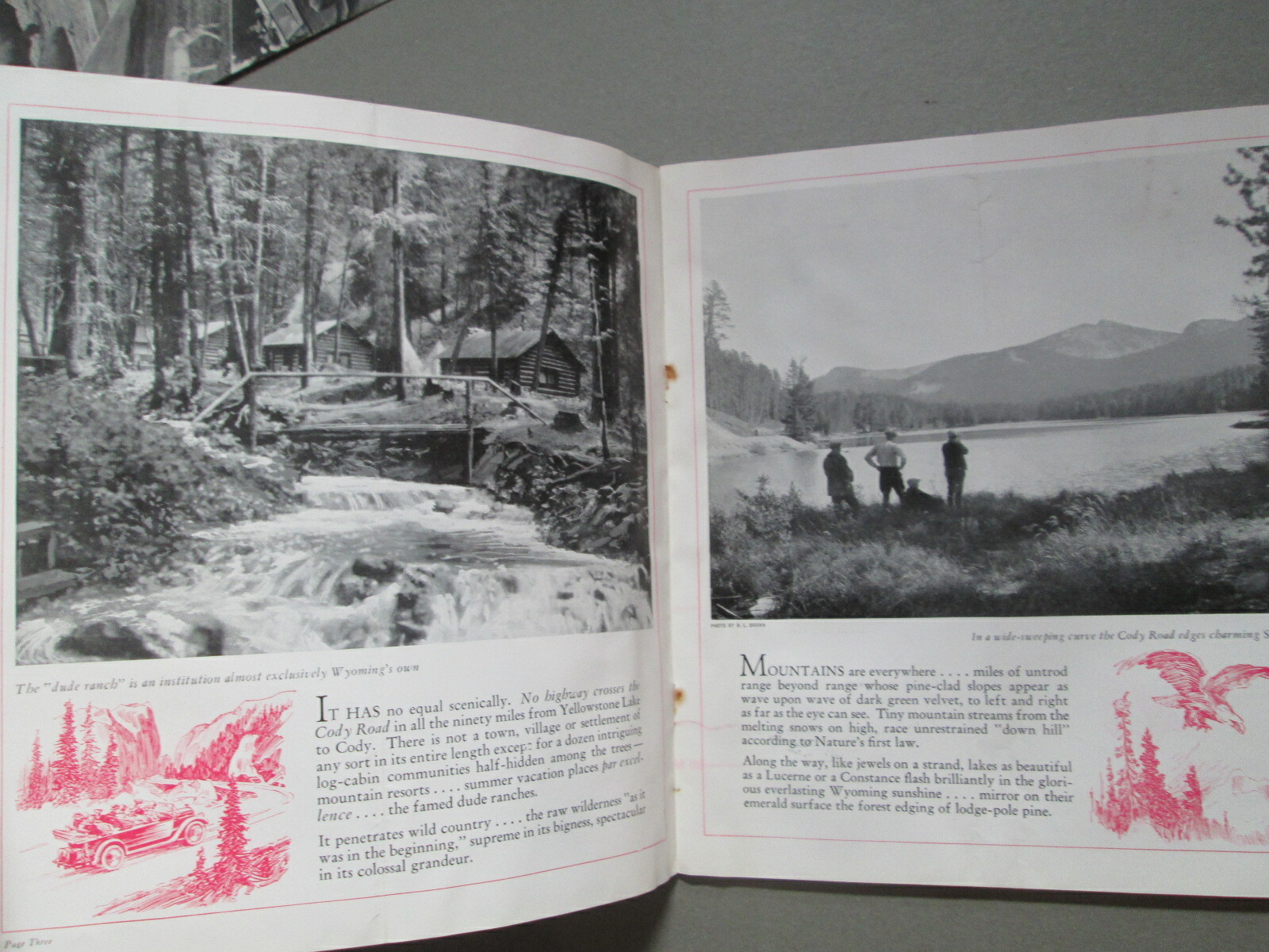 1935 Burlington Route Railroad Brochure CODY ROAD TO YELLOWSTONE Buffalo Bill