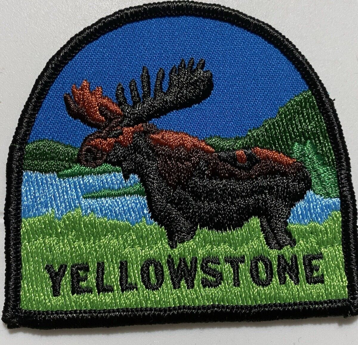 Yellowstone National Park Bull Moose Souvenir 3.25” Long Embroidered Patch Badge
