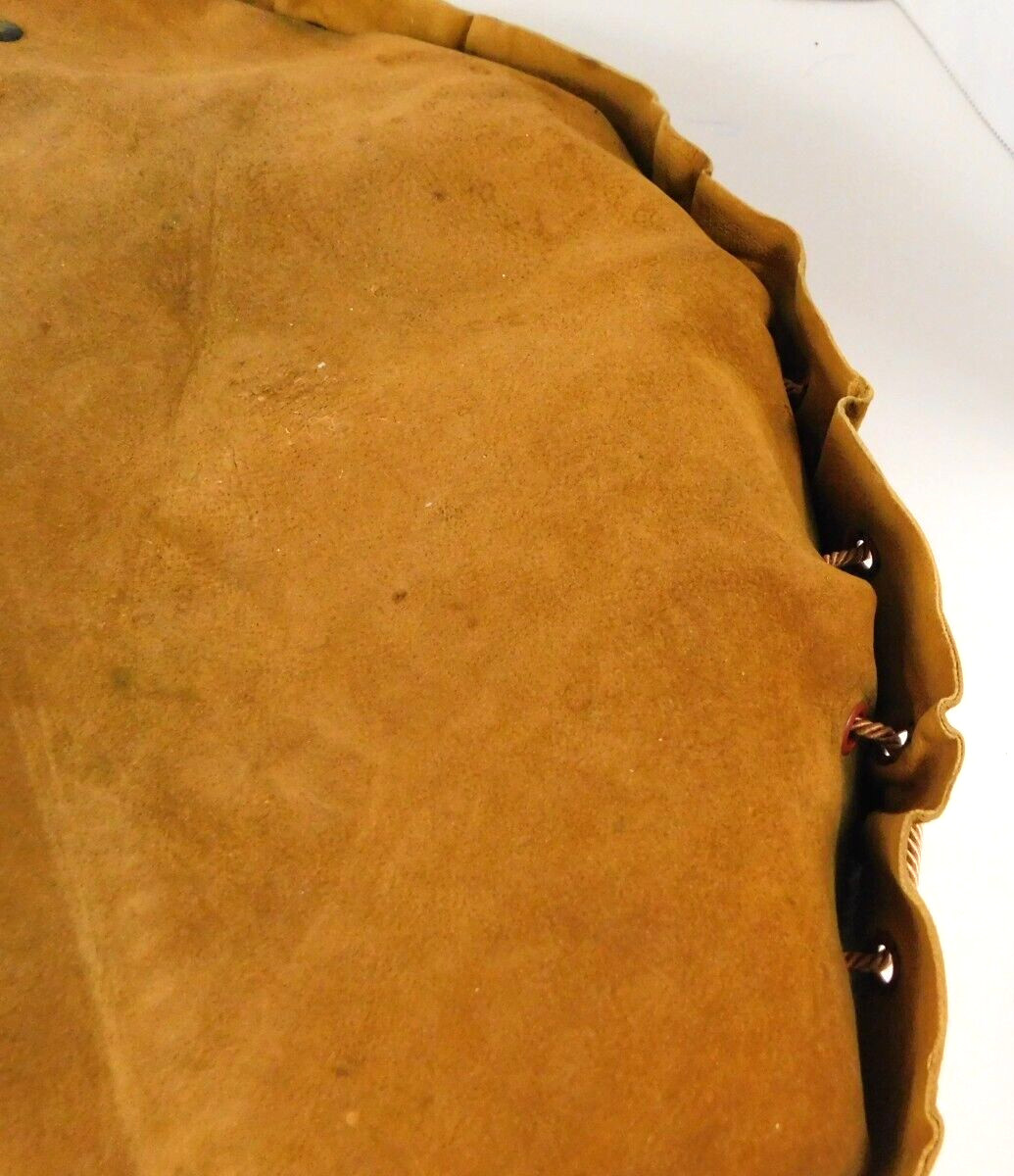 Vtg RARE Handcrafted Cowhide Yellowstone National Park Pillow Sham Poem Folk Art