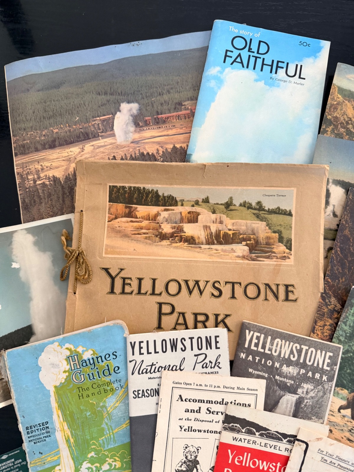 Vintage Yellowstone National Park Ephemera Mixed Lot! Maps~Postcards~Souvenirs++