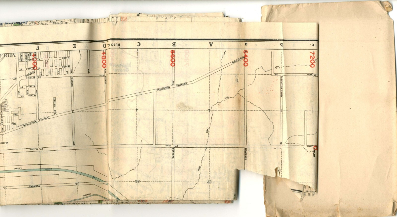 2 Chicago Maps – Surface Lines – 1925 – New Street Number Map (Pocket) Undated?