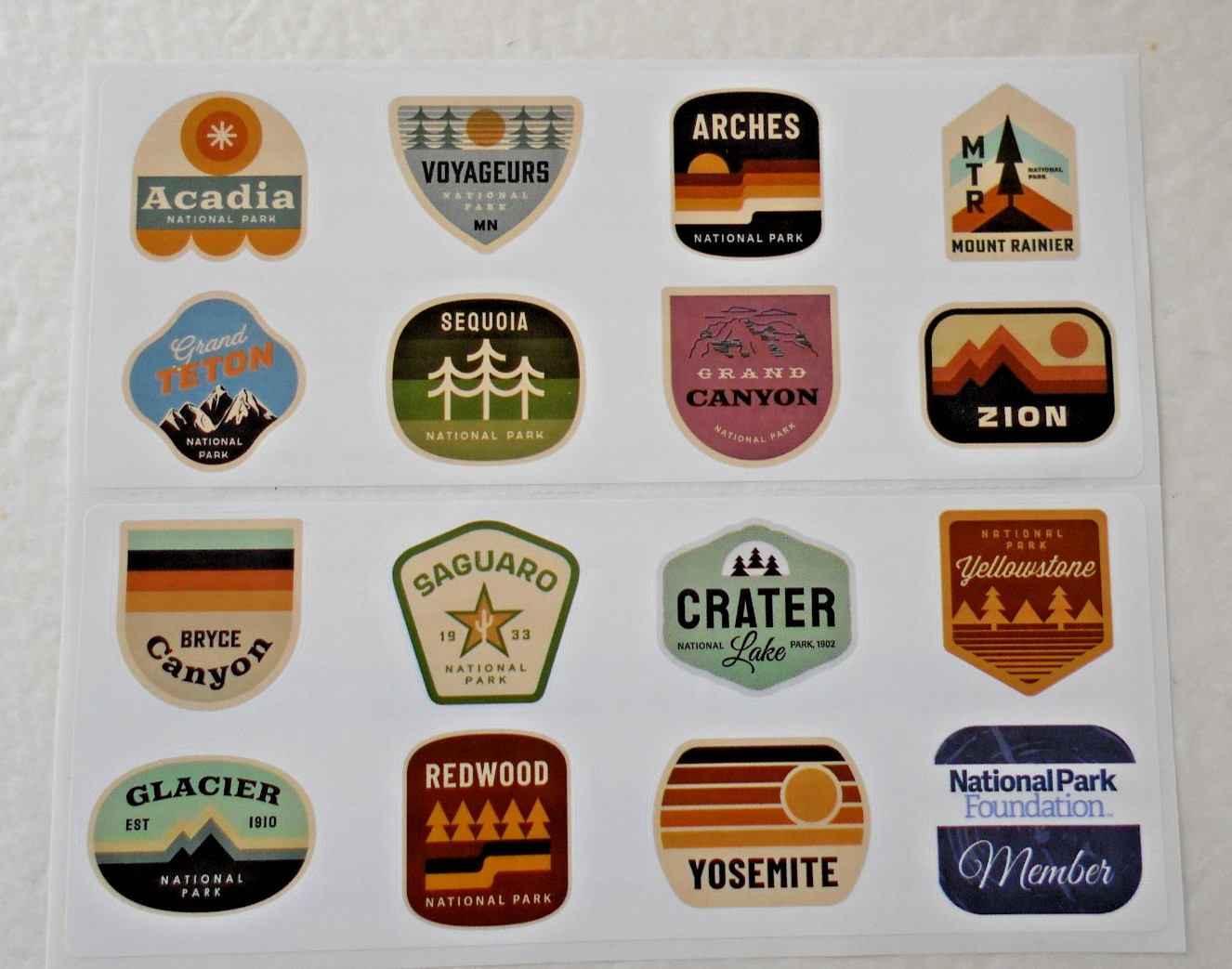 NATIONAL PARK FOUNDATION PARK FINDER / PLANNER MAP & PARK STICKERS ~ NEW