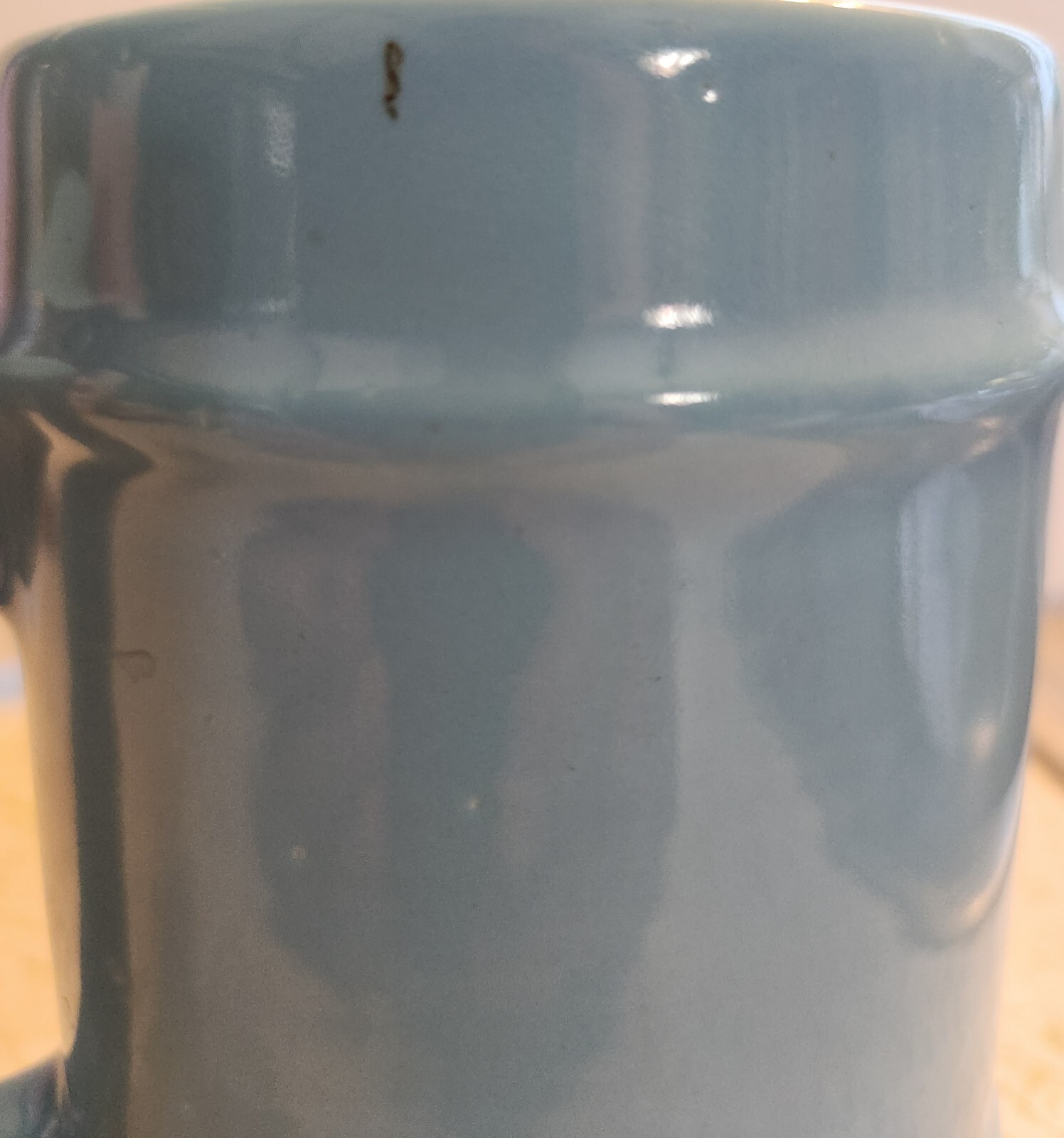 VTG Large Ceramic Powder Blue Mug Great Smoky Mountains National Park 20 Oz.