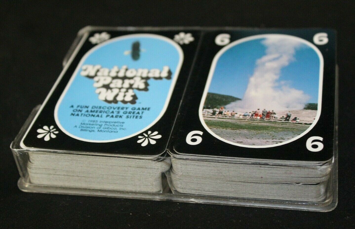 Vintage 1985 National Park Wit Quiz Playing Cards + White Mesa Natural Bridge PC