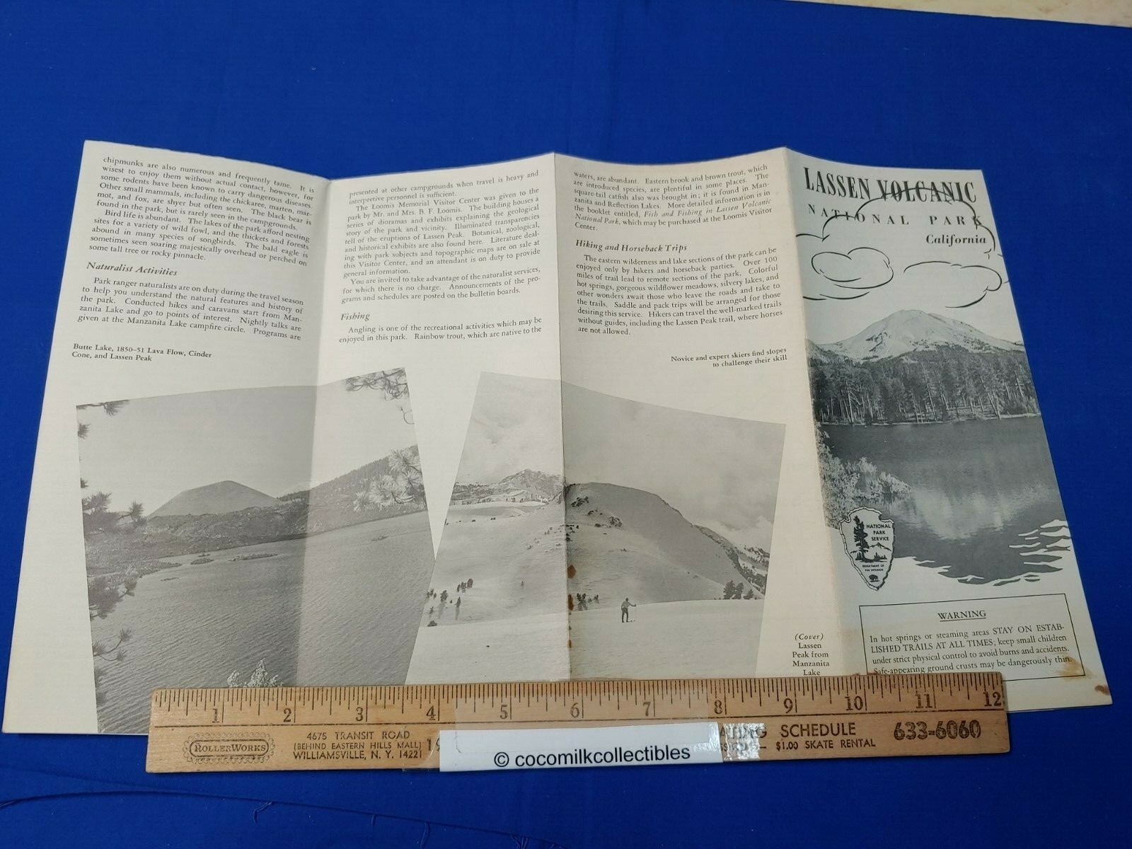 Vintage 1957 Lassen Volcanic National Park California Brochure Info Pictures Map