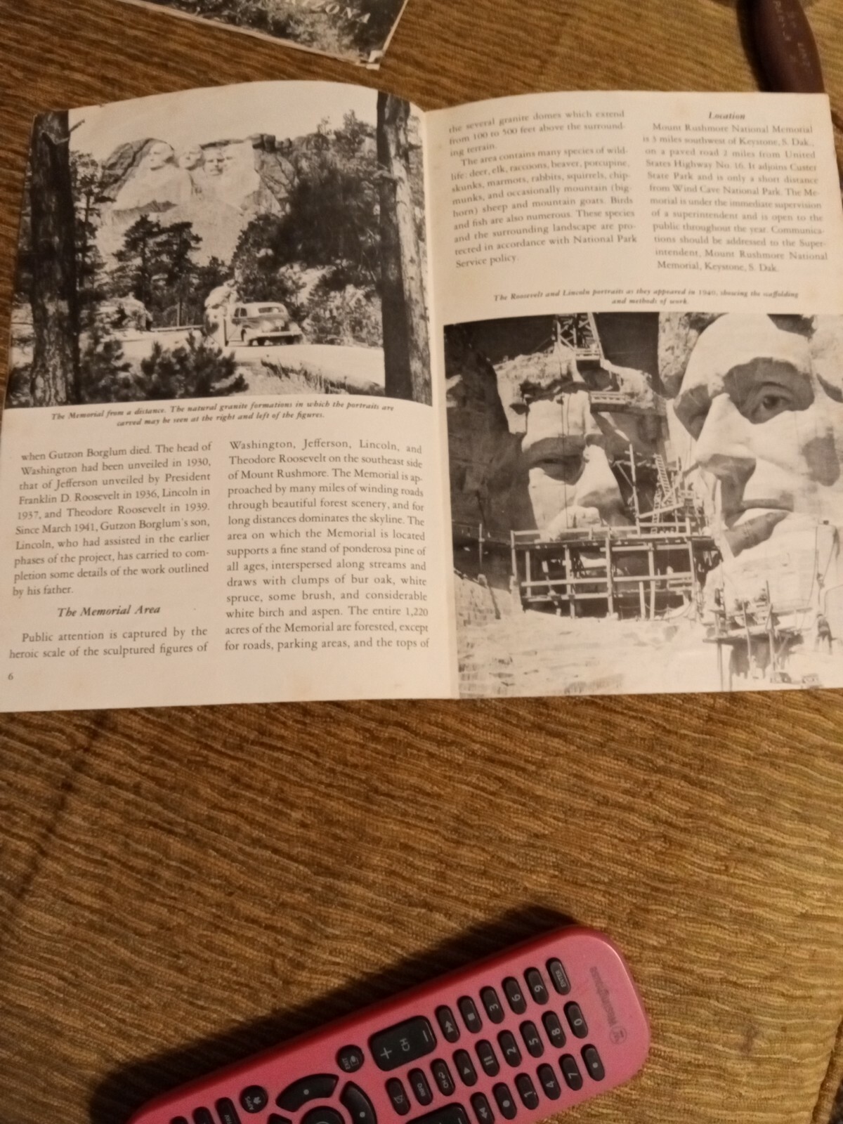 1951 Mount Rushmore National Memorial South Dakota Booklet/Guidebook