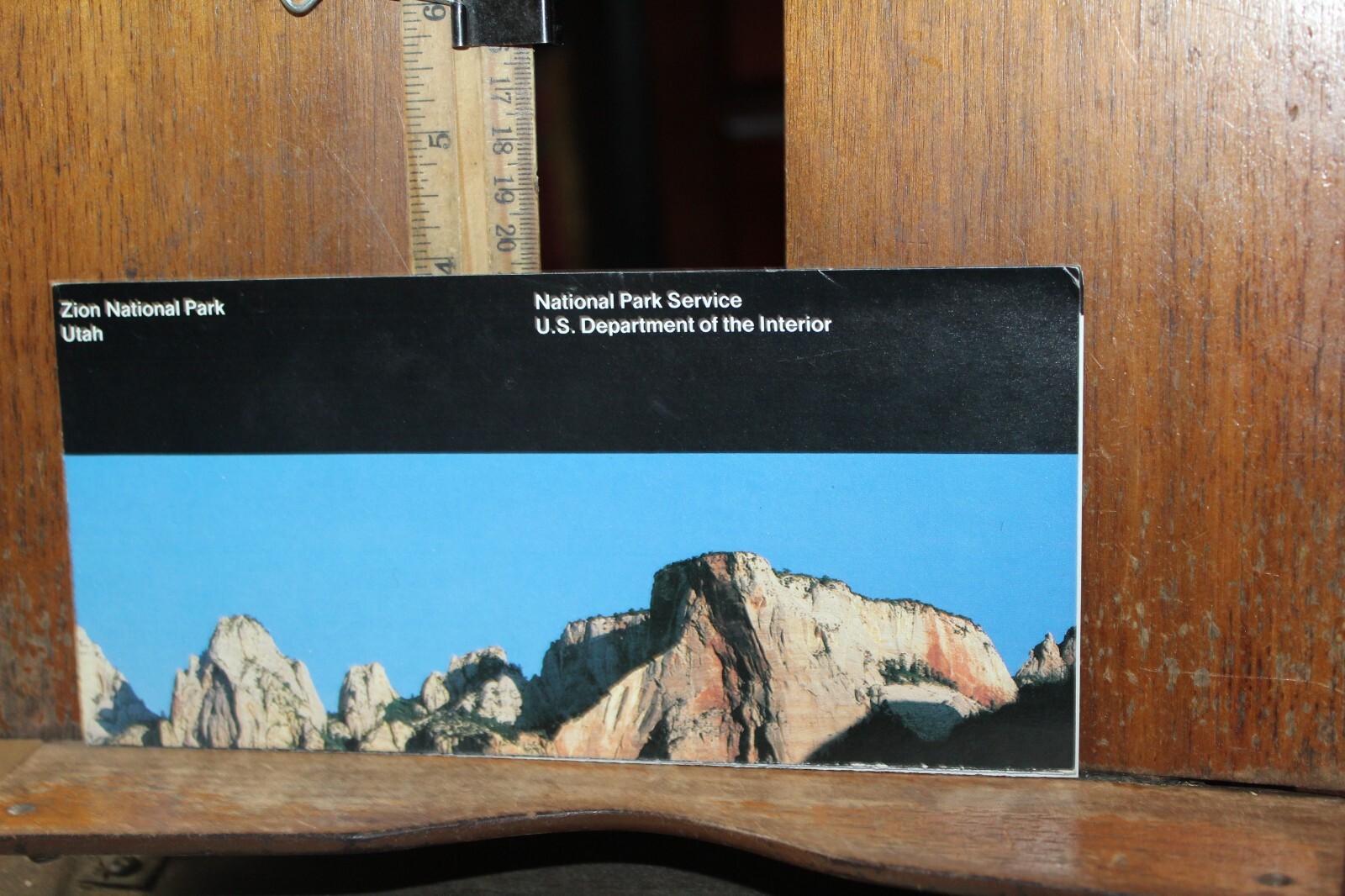 Vintage US National Park Map Travel Brochure Guide Utah Zion
